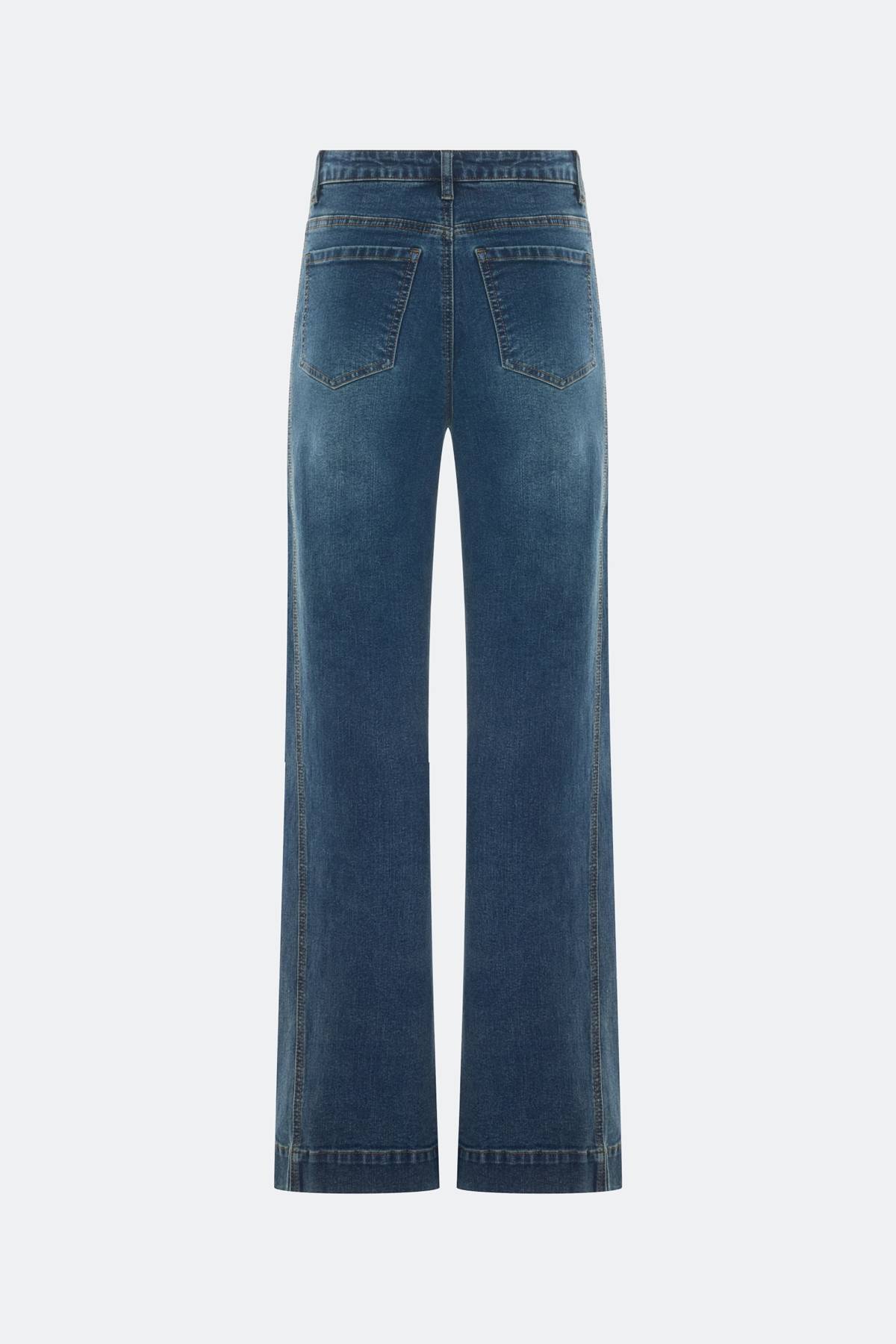 Широкие джинсы с рельефами, 42