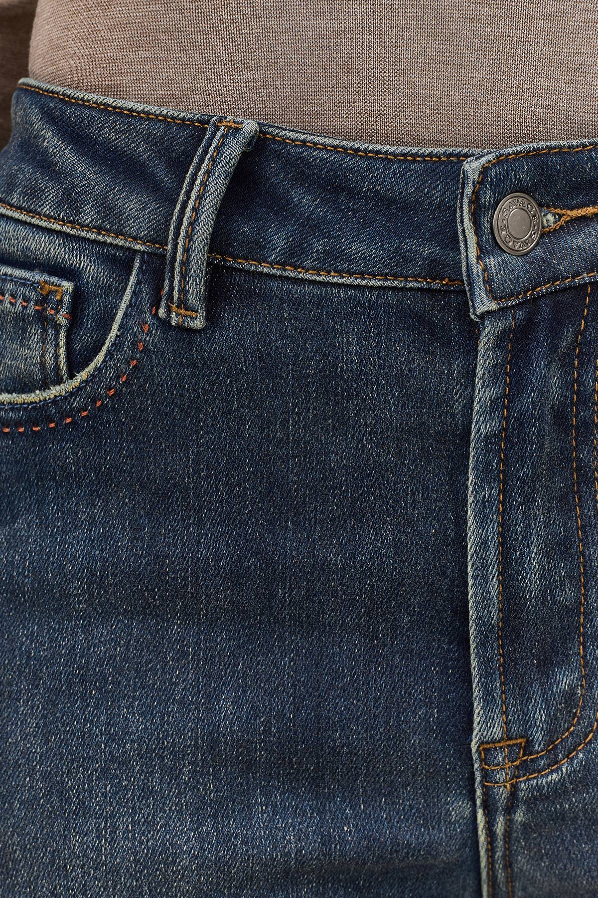 Утепленные джинсы со спандексом деликатной варкой, 44