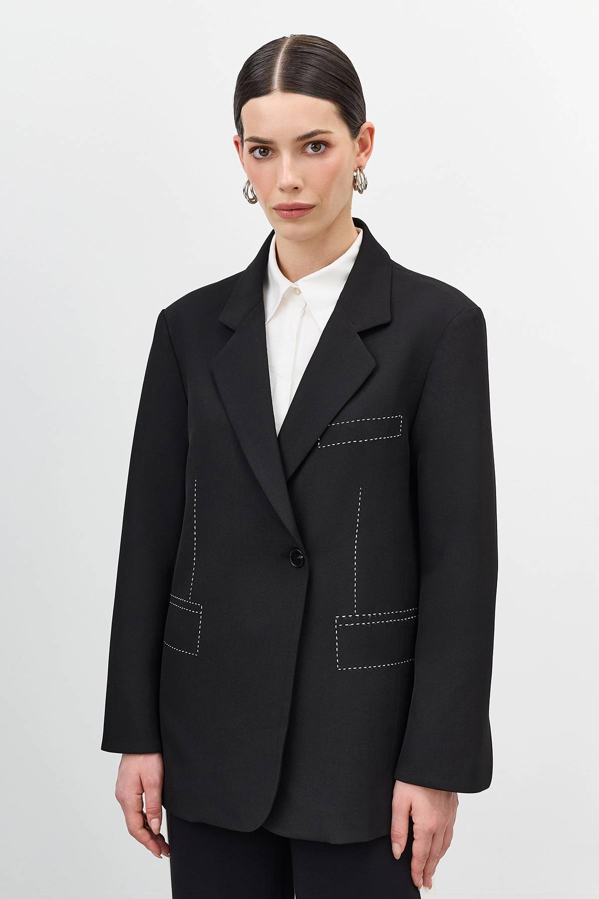 Лимитированная серия классический жакет с ремнем, 42