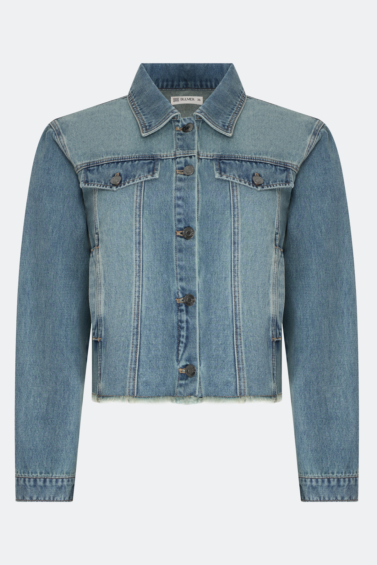 Укороченный джинсовый жакет Row hem, 46