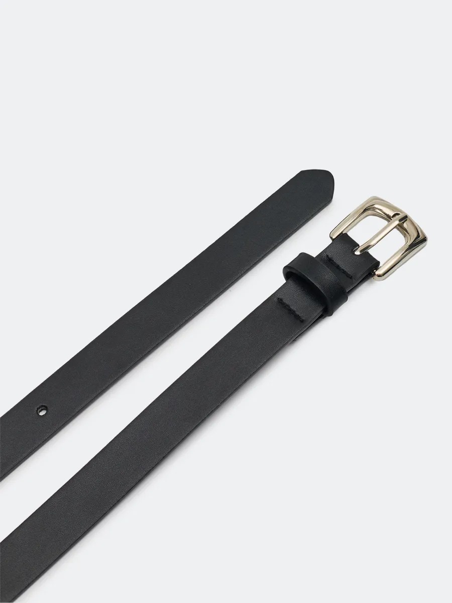 Узкий ремень с квадратной пряжкой, S