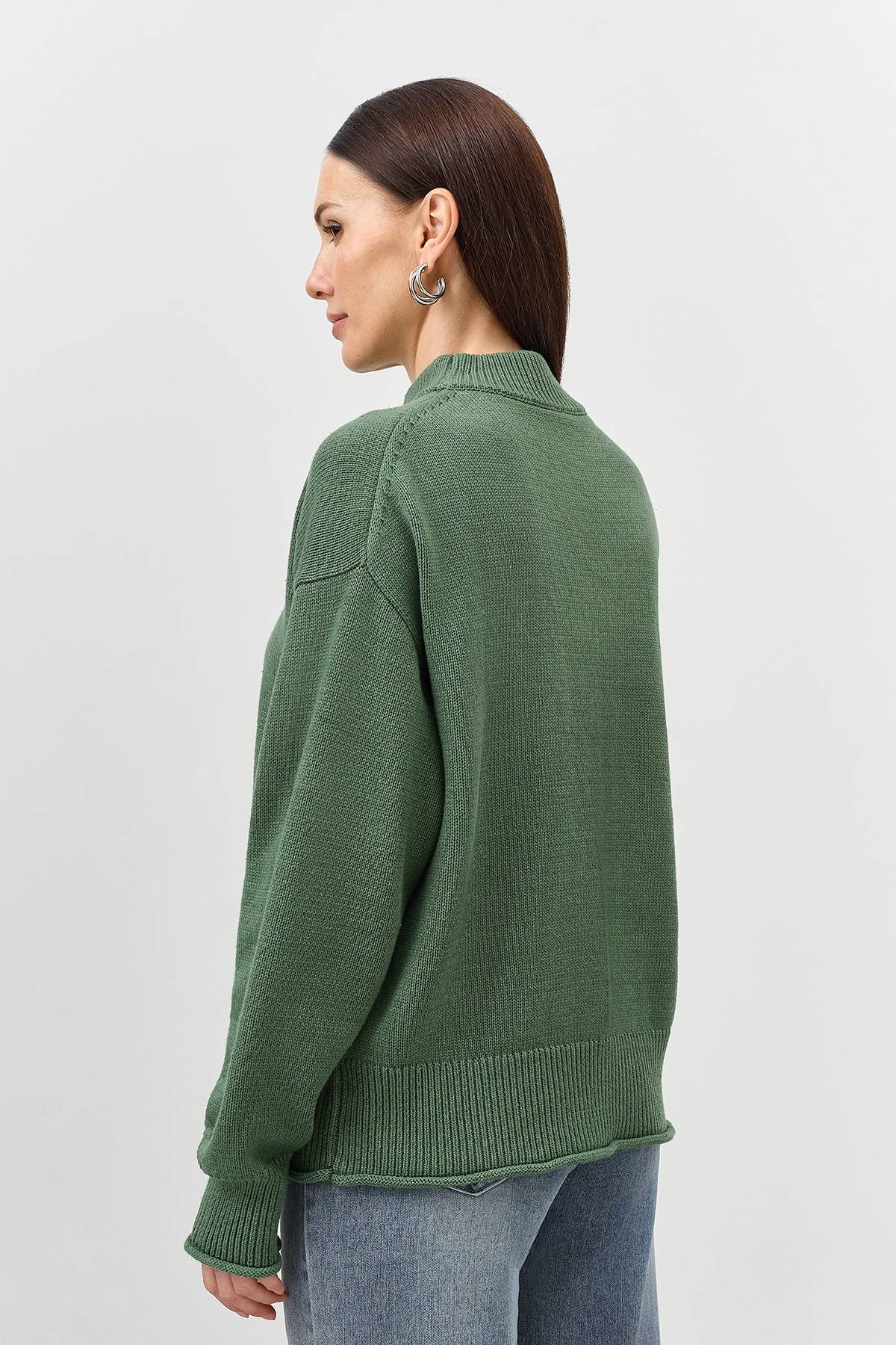 Вязаный джемпер из смесового хлопка, 48