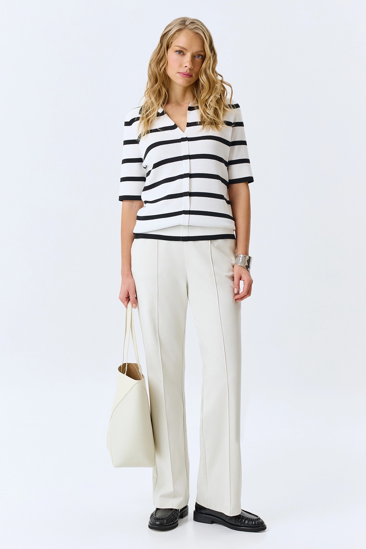 Брюки Boot cut с застроченными стрелками, 44