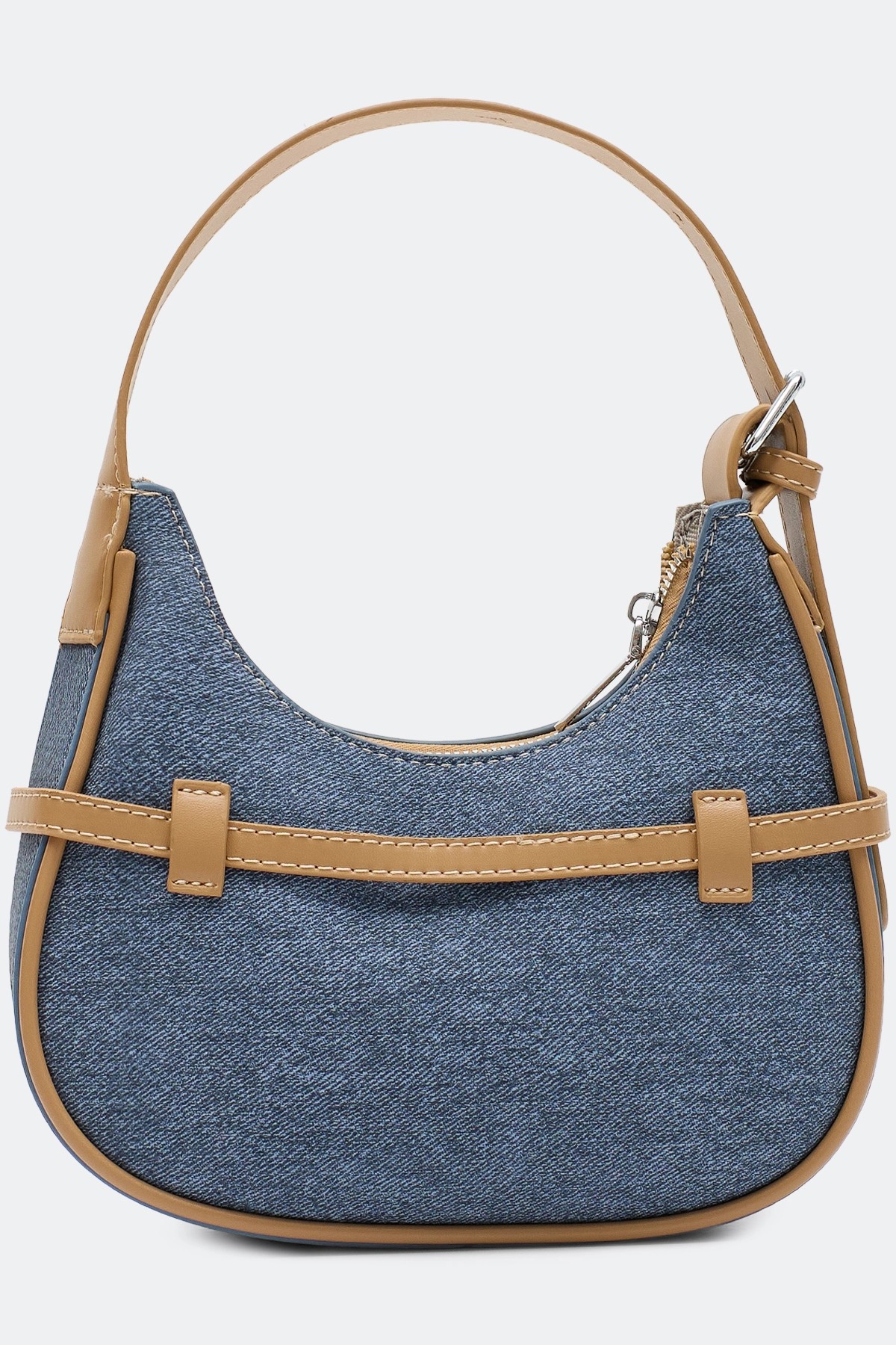 Сумка-багет с акцентными ремешками, One