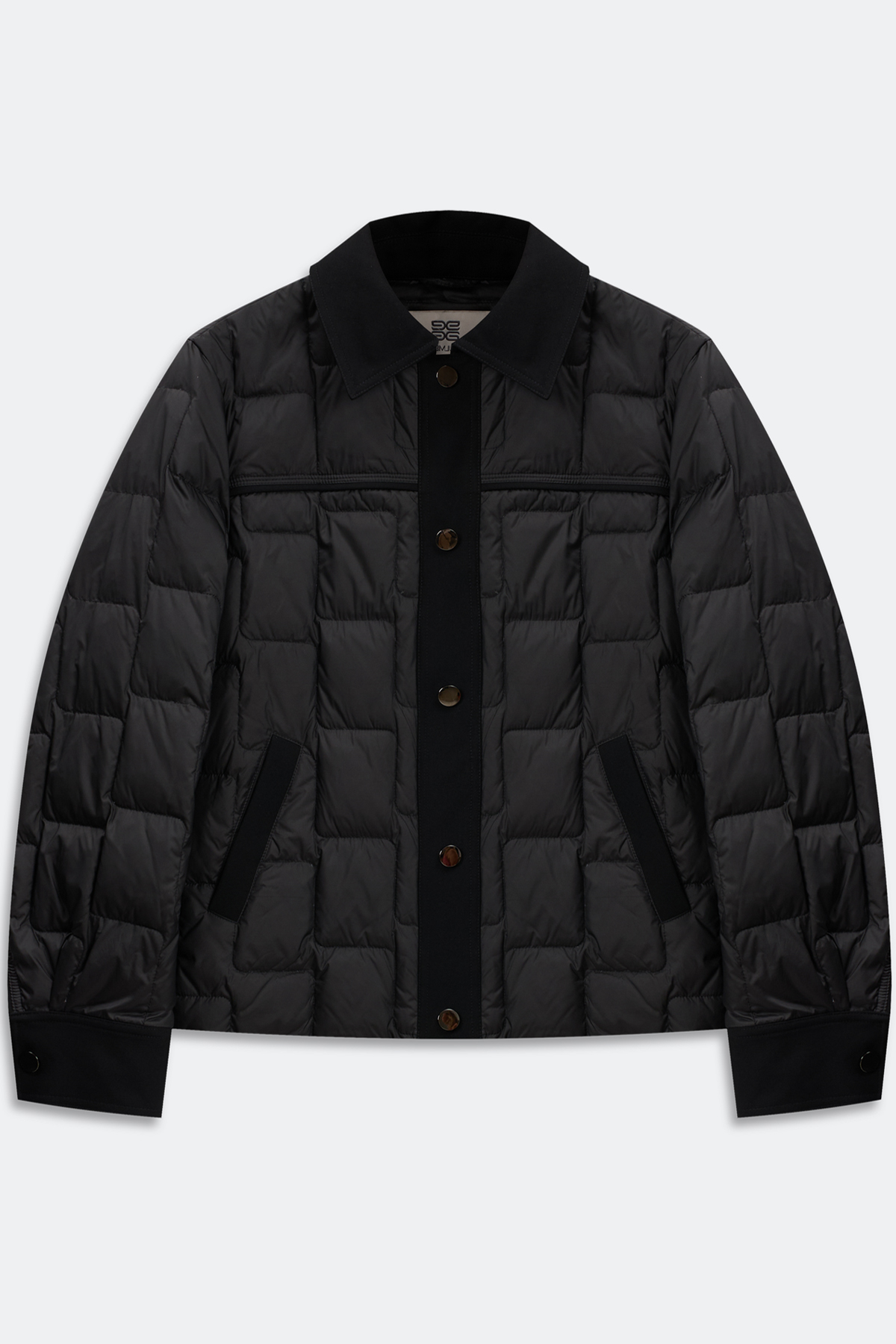 Темная стеганая куртка на натуральном утеплителе, 44