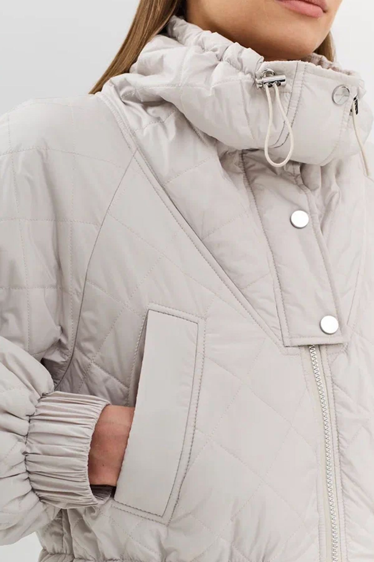 Свободная куртка с высоким воротником стойкой, 40р