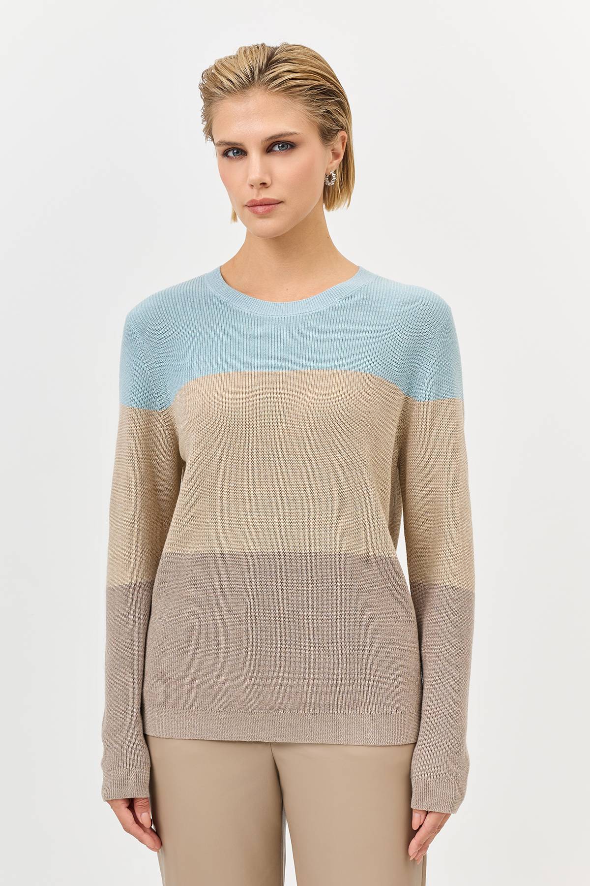 Лимитированная серия джемпер Сolor block и ремень, 36