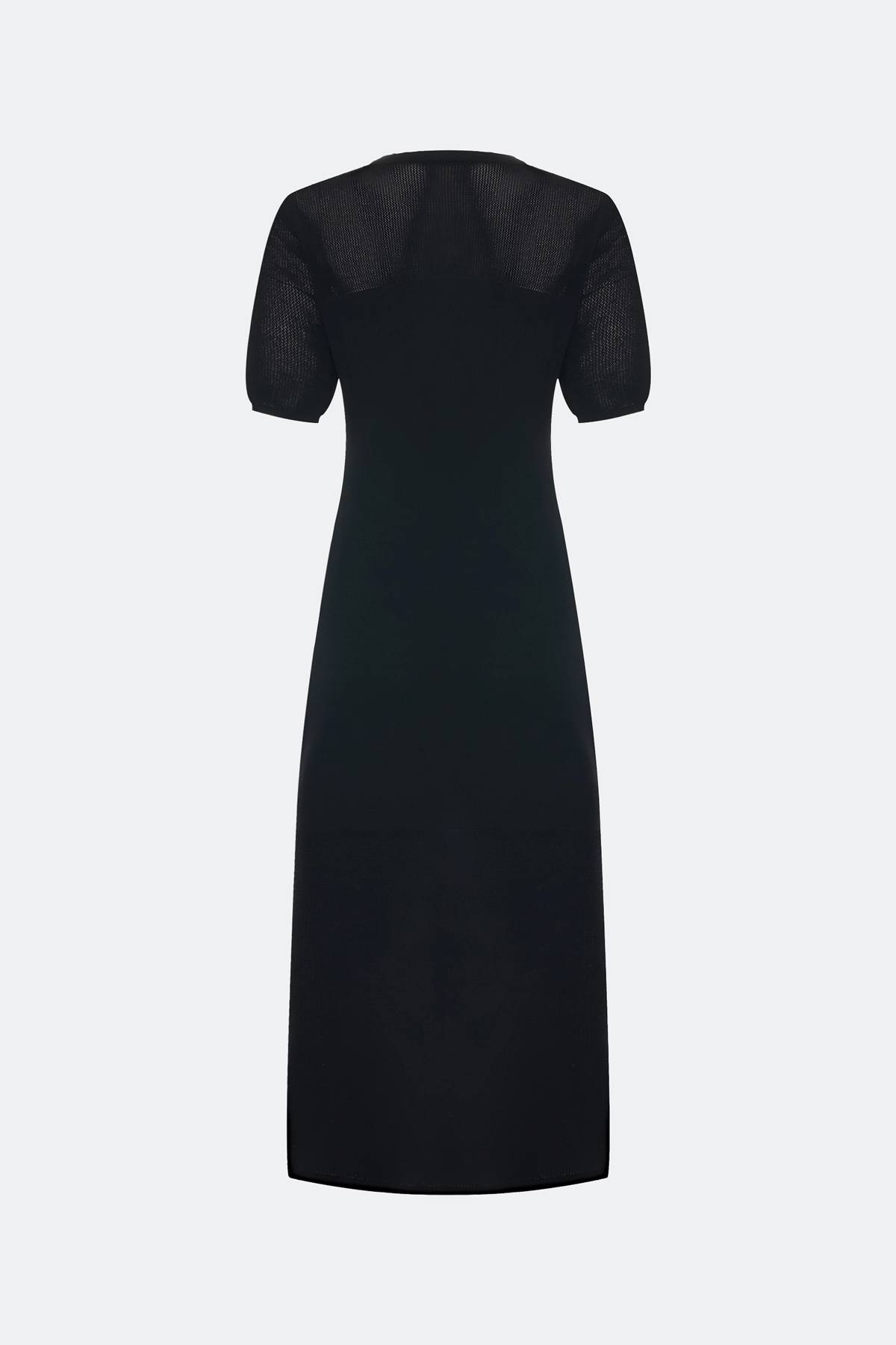 Вязаное платье с полупрозрачными деталями, 40