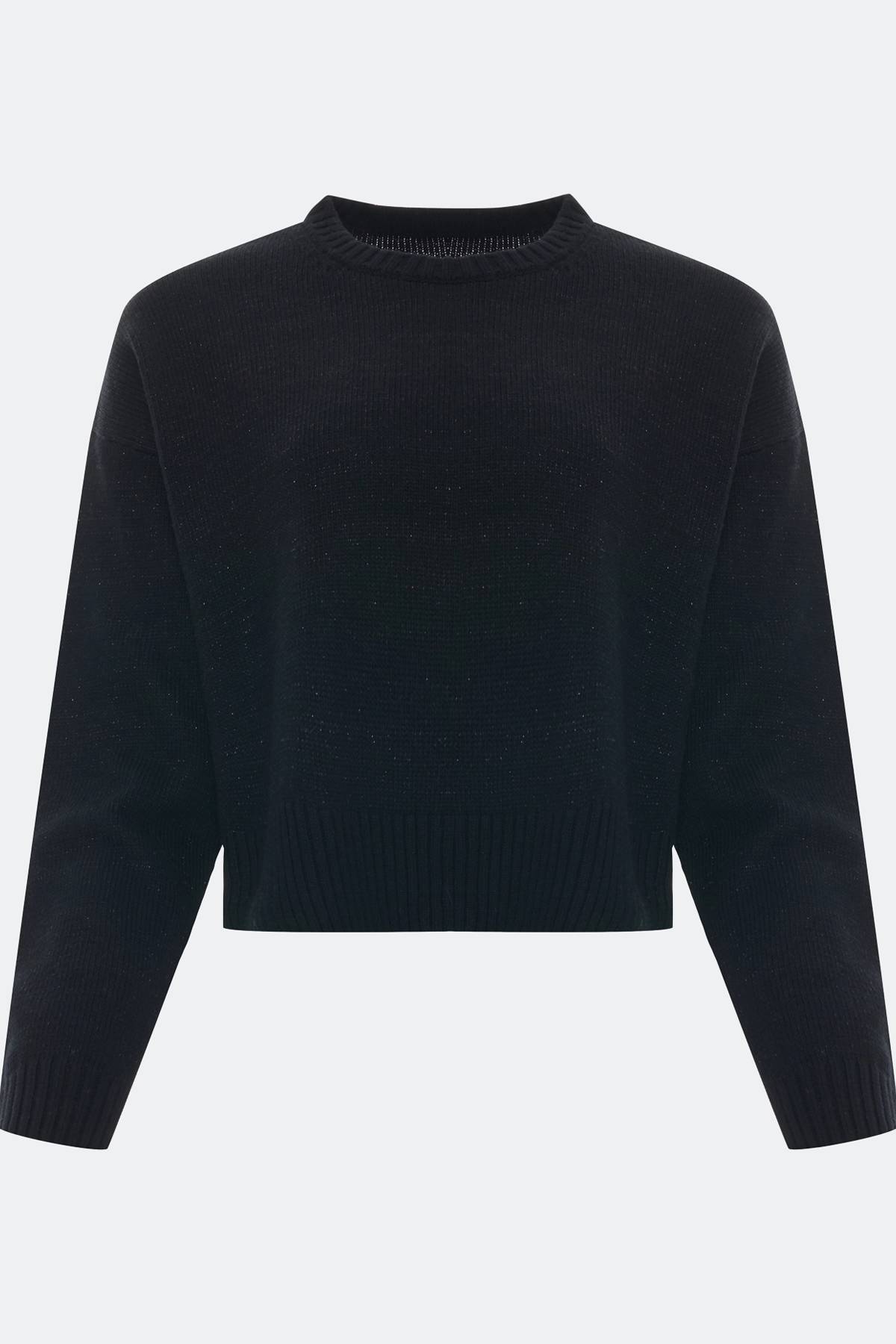 Лимитированная серия черный джемпер с палантином, 40