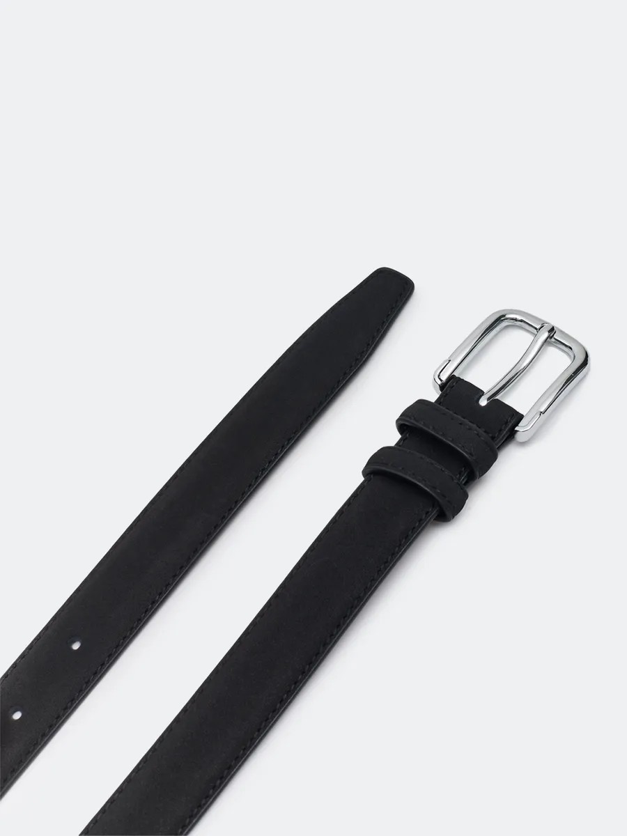 Кожаный ремень с металлической пряжкой, S