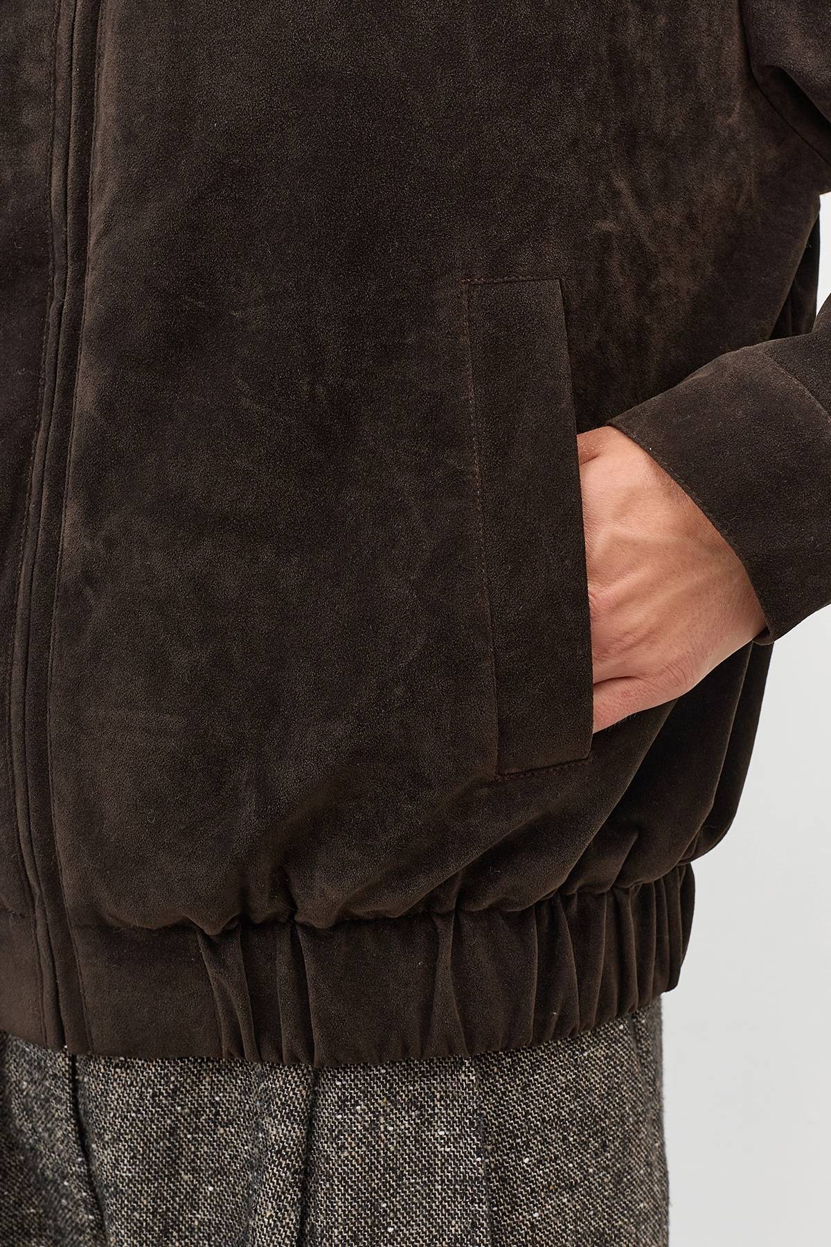 Лимитированая серия темно-коричневая куртка и палантин, 44