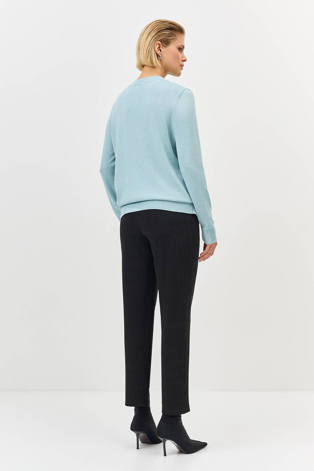 Лимитированная серия базовые утепленные брюки в клетку и ремень, 36