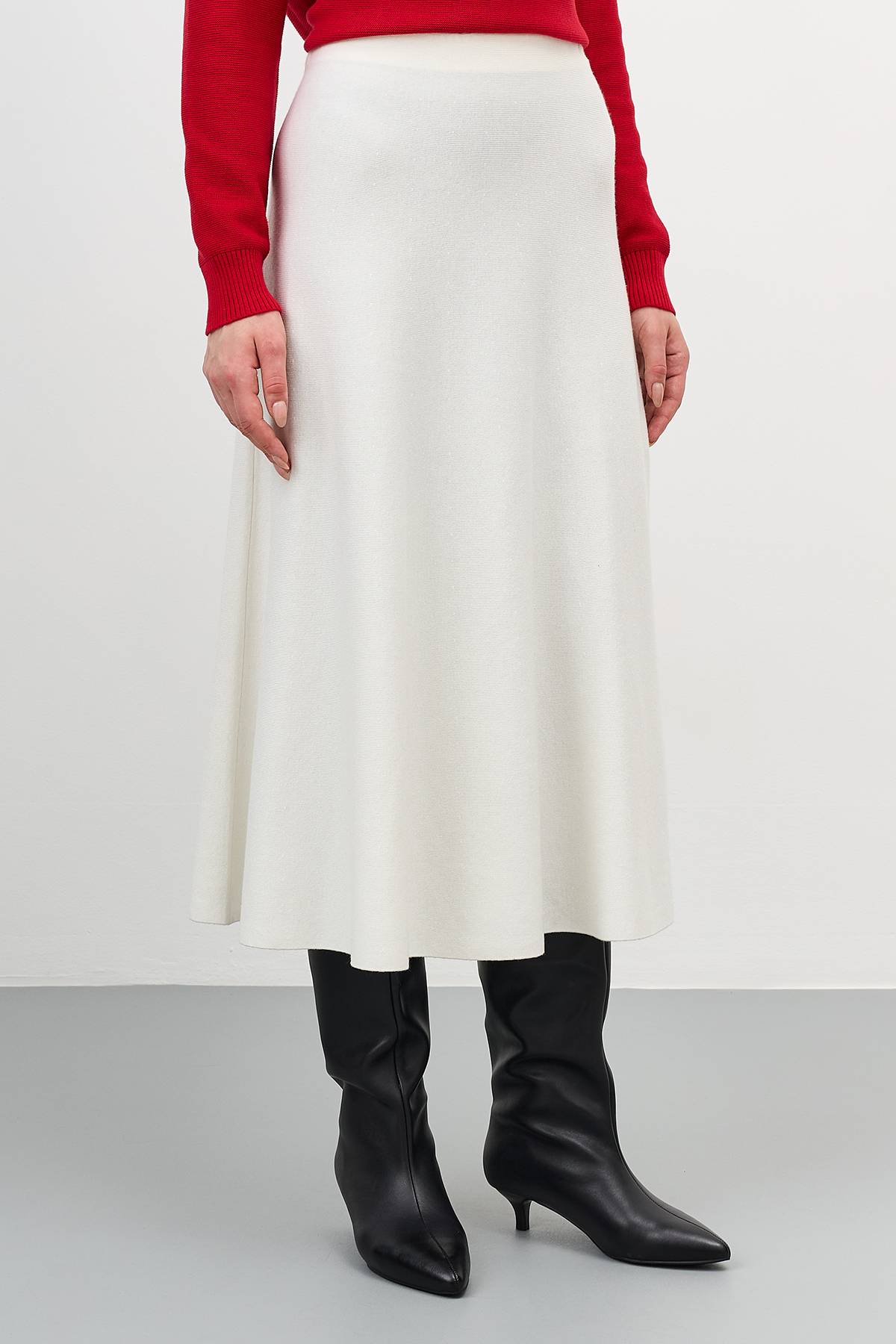 Лимитированная серия юбка-миди А-силуэта и ремень, 48