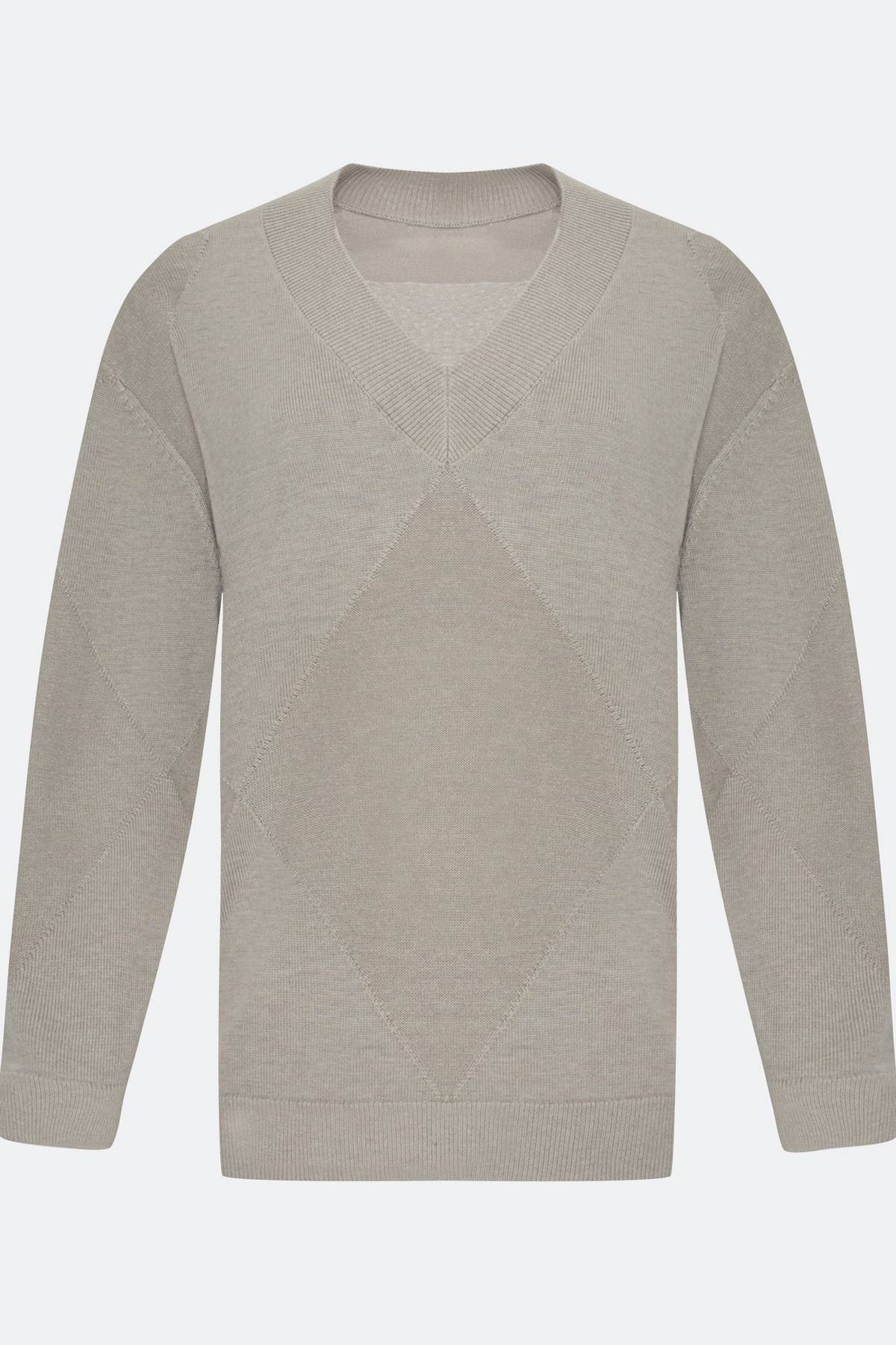 Лимитрированная серия джемпер-туника с V-образным вырезом и ремень, 34