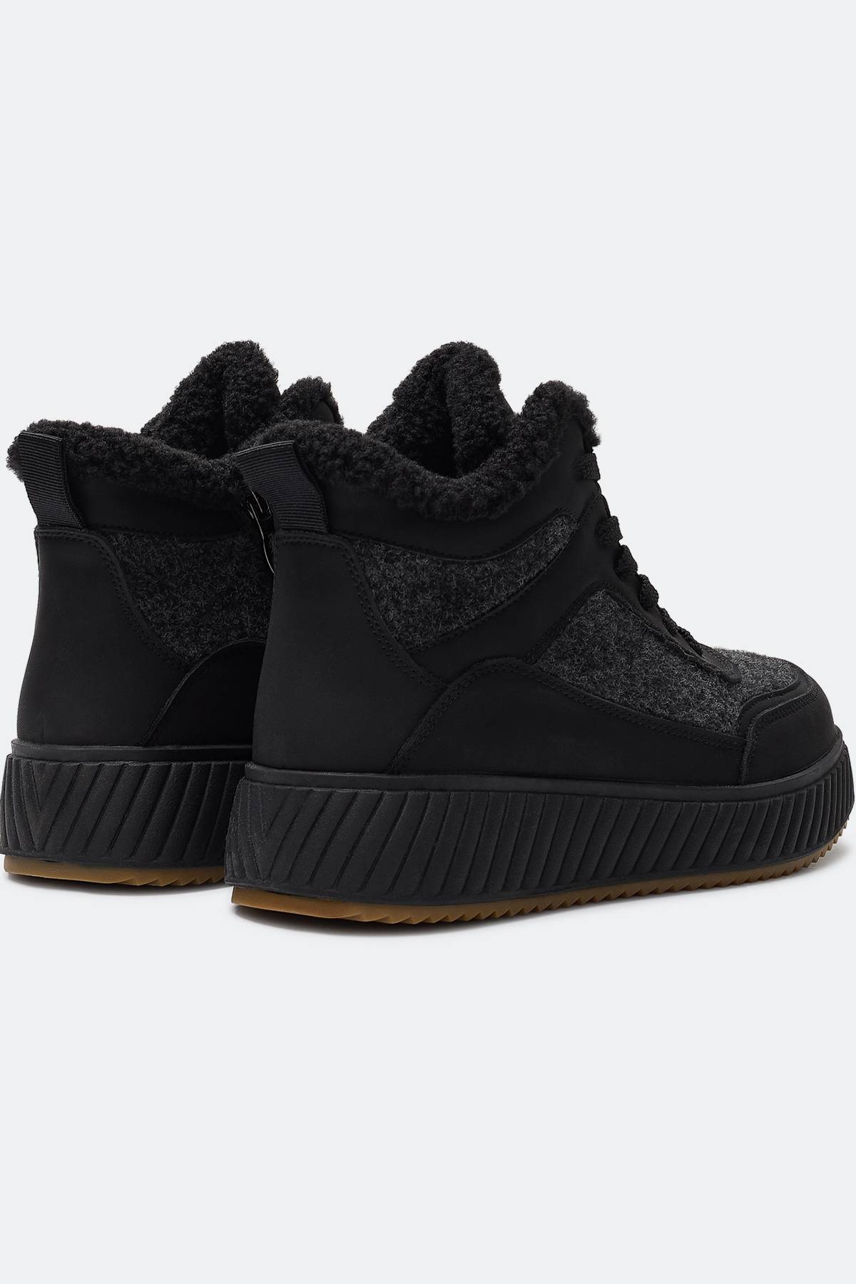 Высокие зимние ботинки с меховой отделкой, 36