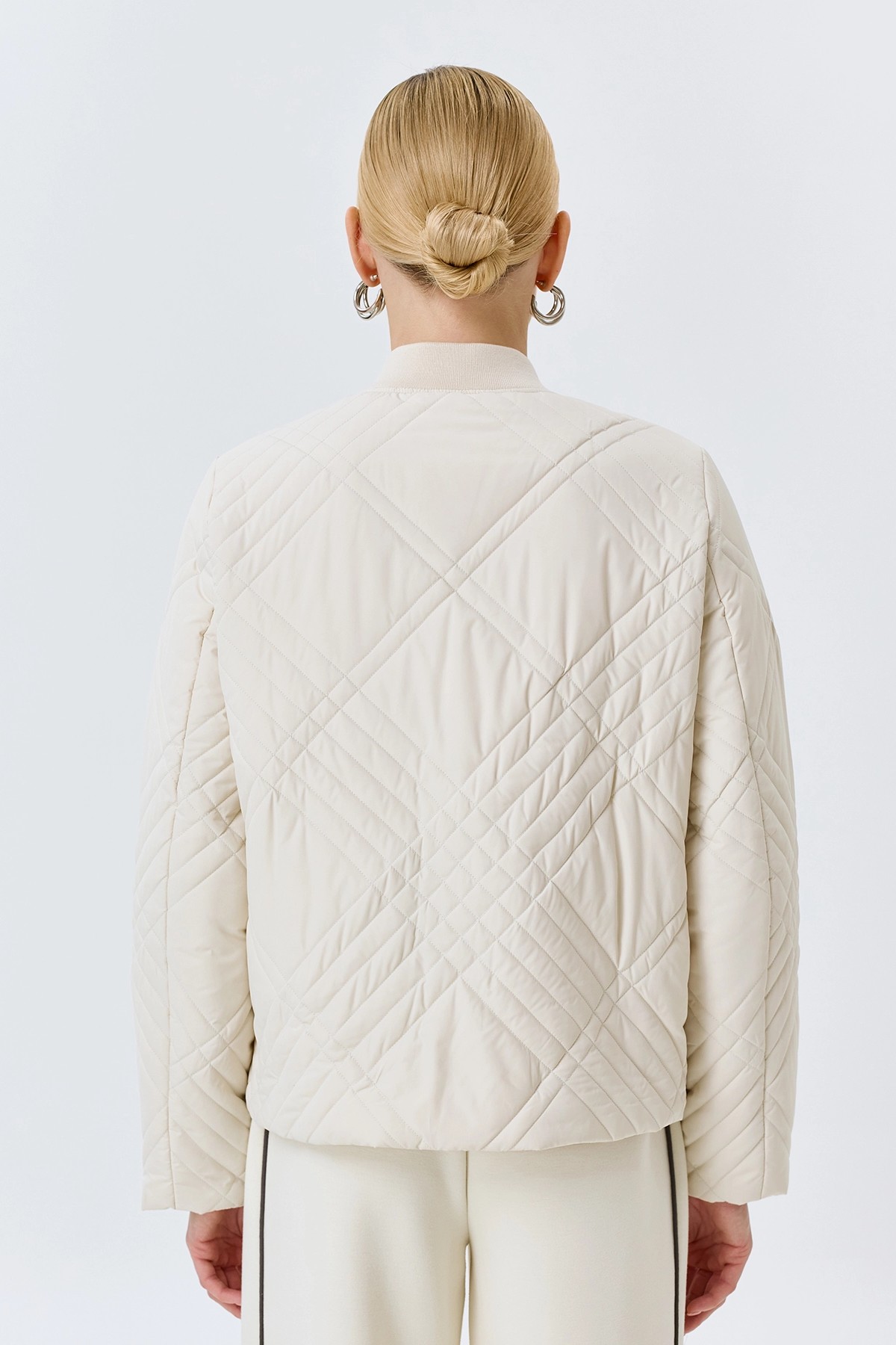 Утепленный жакет с фантазийной стежкой, 52