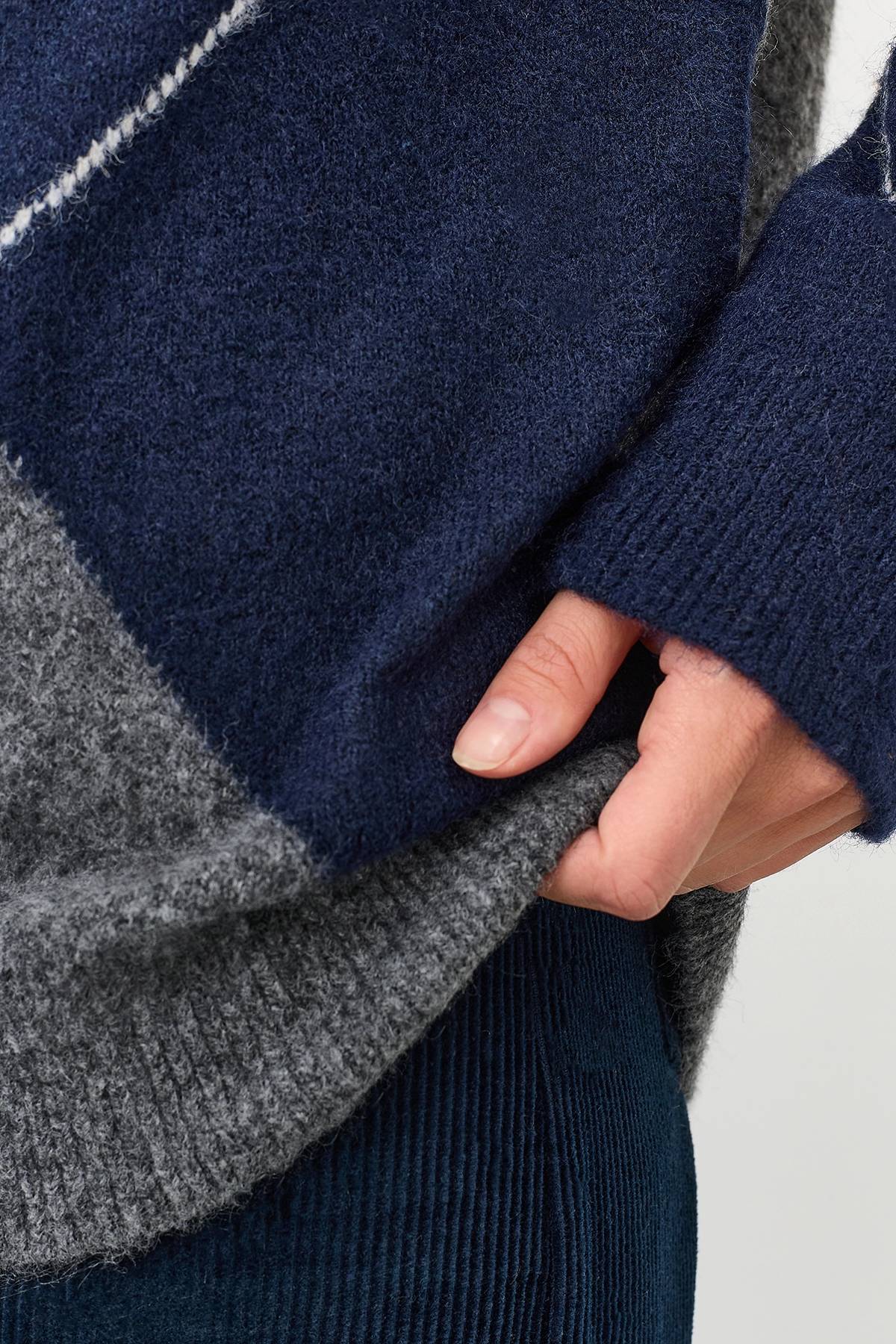 Свитер с узором "аргайл", 40