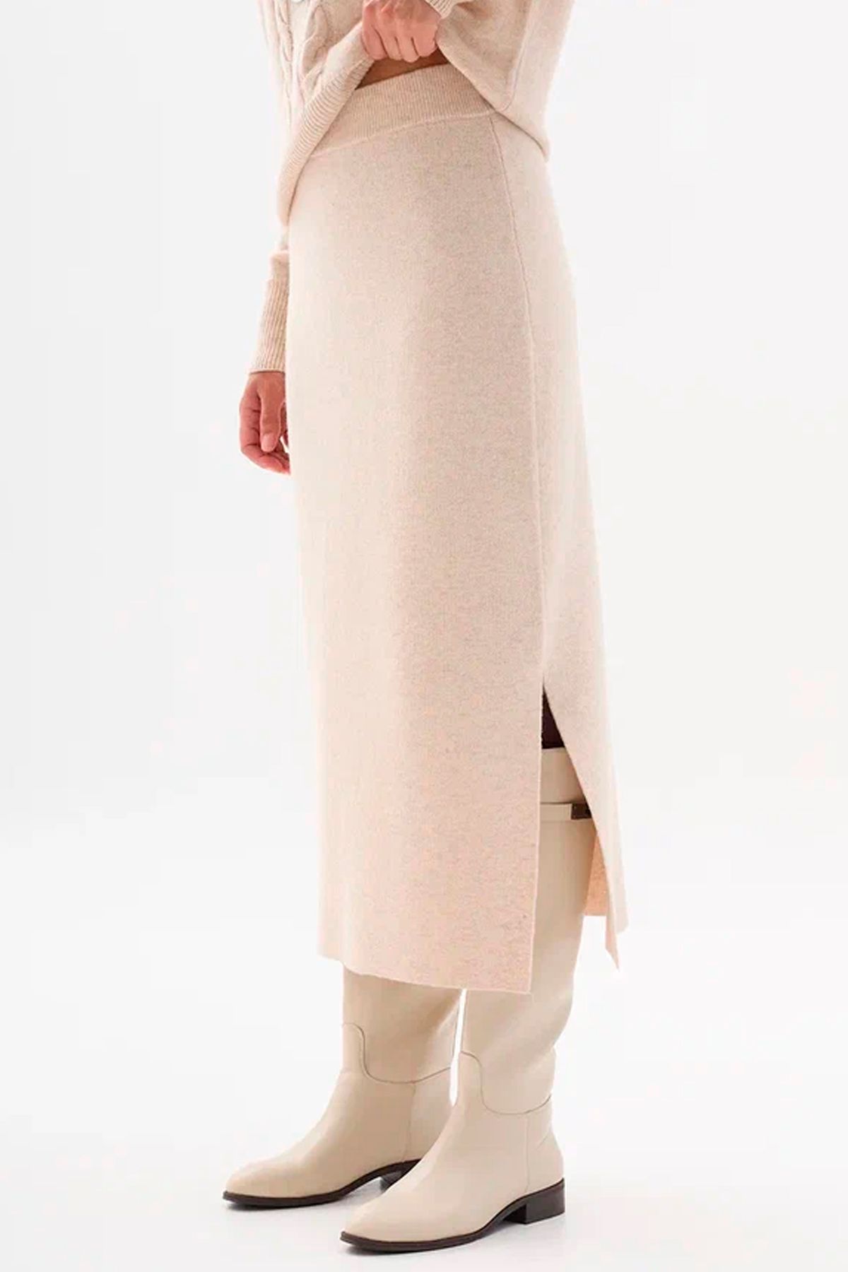 Вязаная юбка с шерстью и кашемиром, 42