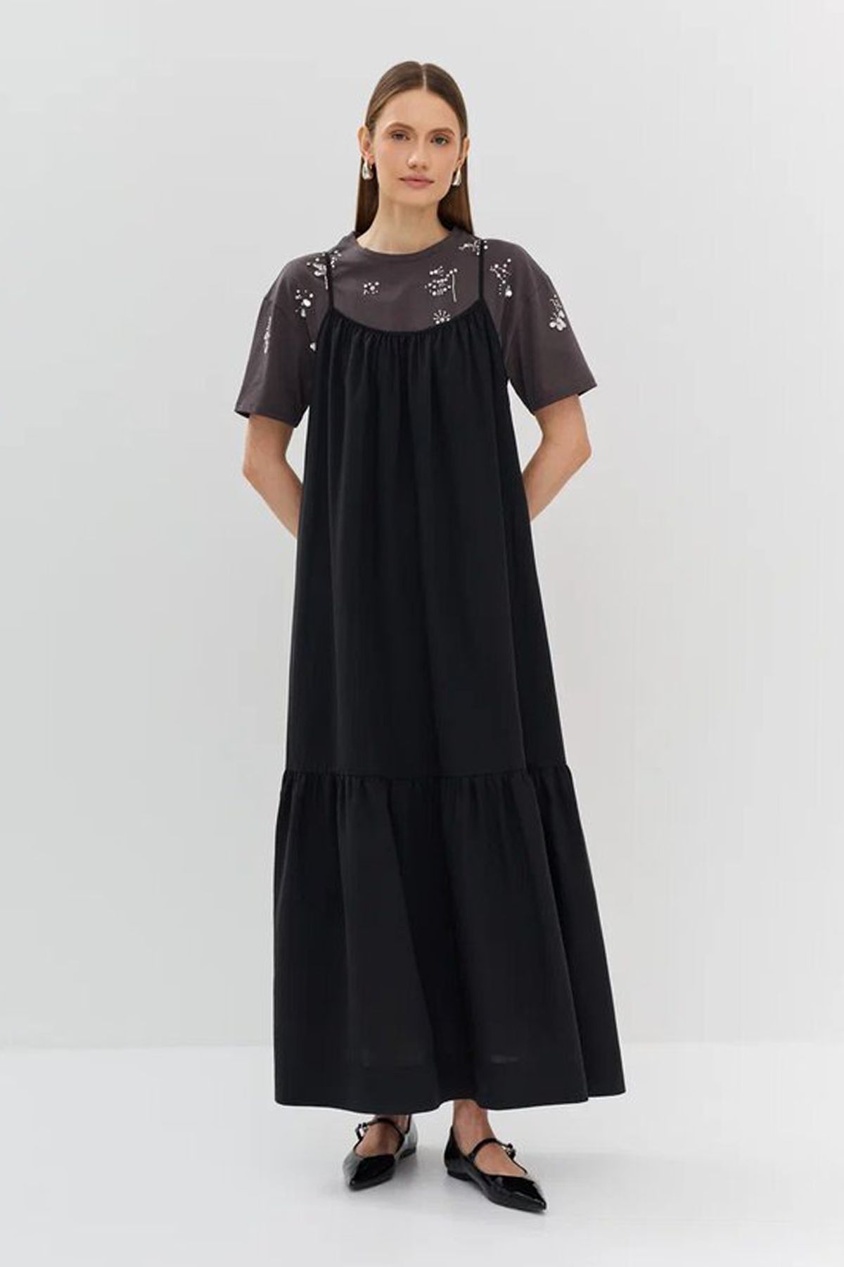 Стильное платье миди 53550/9, 40р