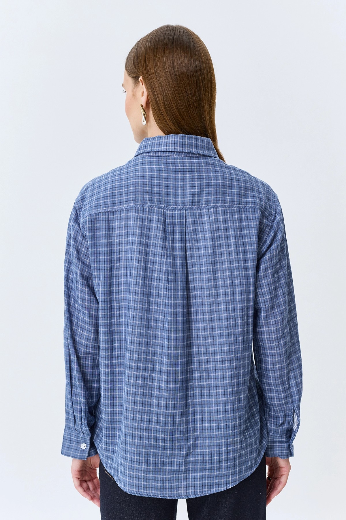 Рубашка в клетку из 100% хлопка, 44