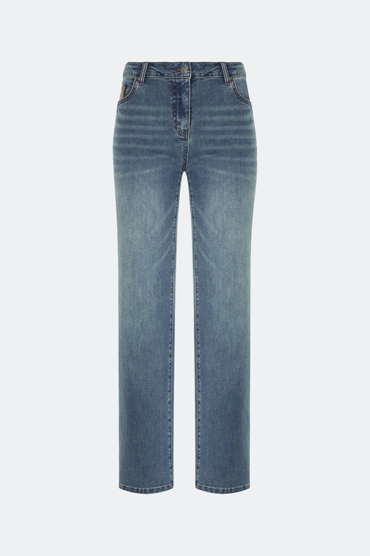 Джинсы Straight fit с деликатной варкой, 52