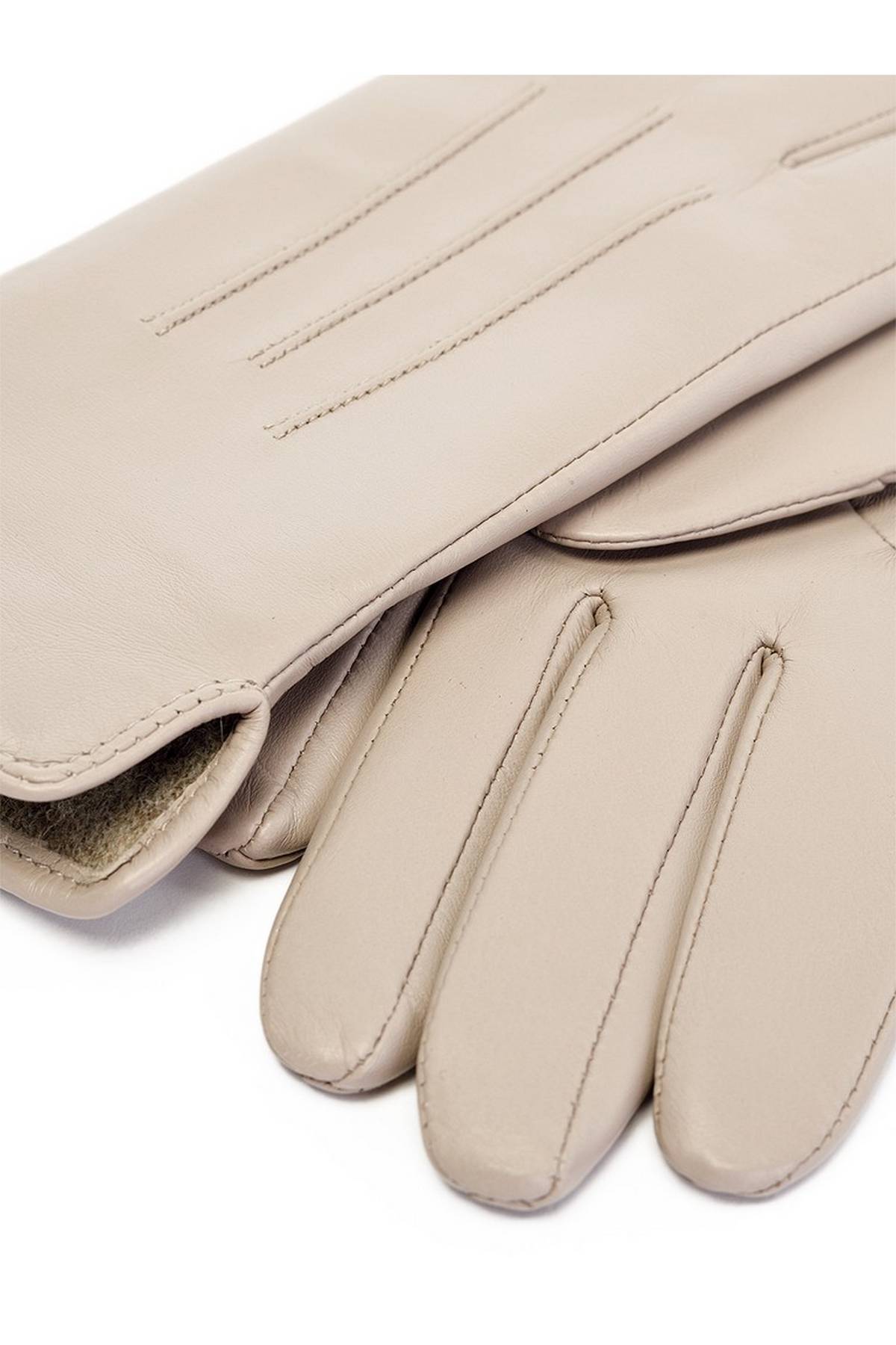 Перчатки серо-бежевые, 6,5