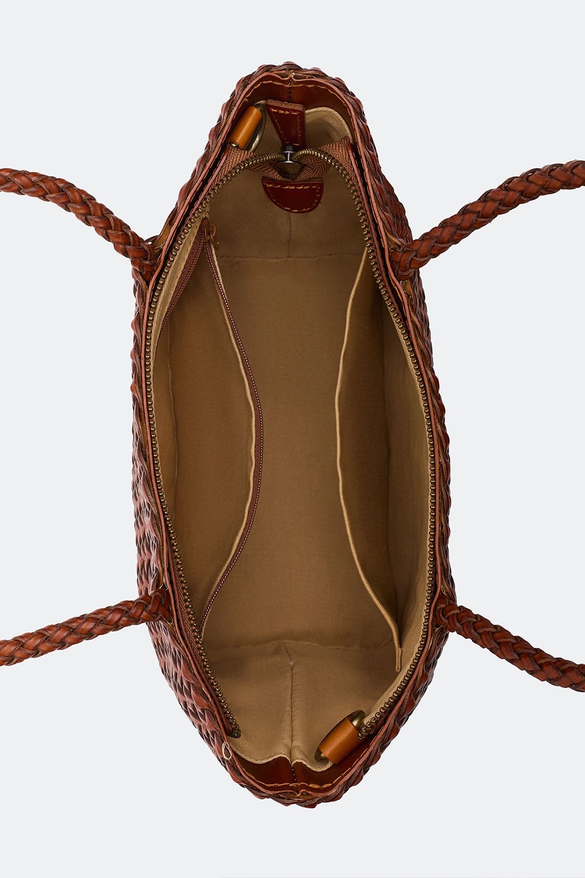 Плетеная сумка-шоппер из натуральной кожи, One