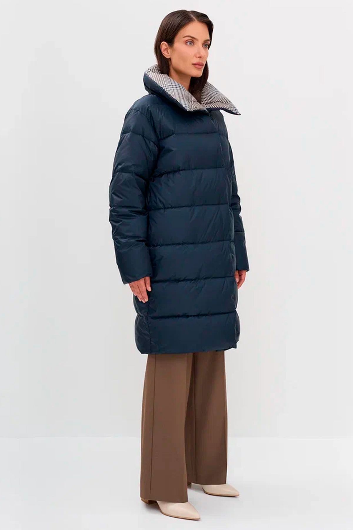 Пальто с принтованной подкладкой, 52р