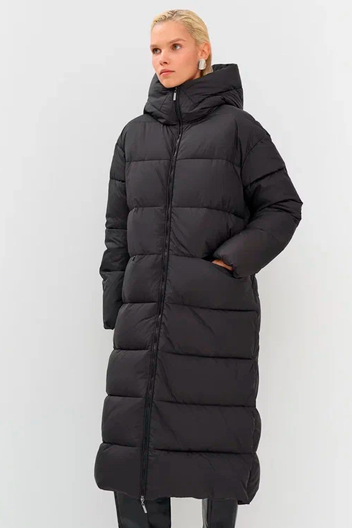 Удлиненное пальто с боковыми разрезами, 52р