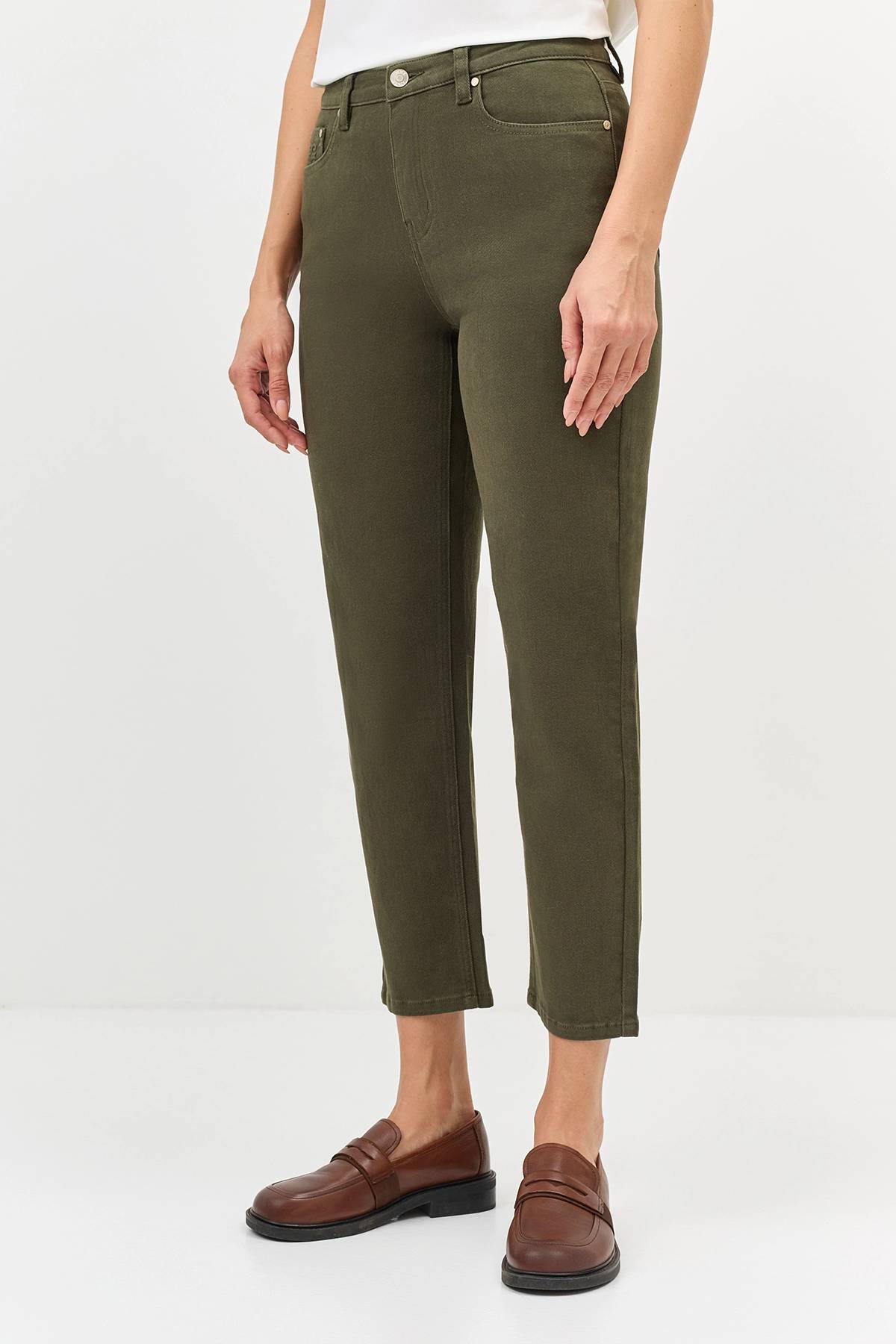 Джинсы в цвете "хаки", 36