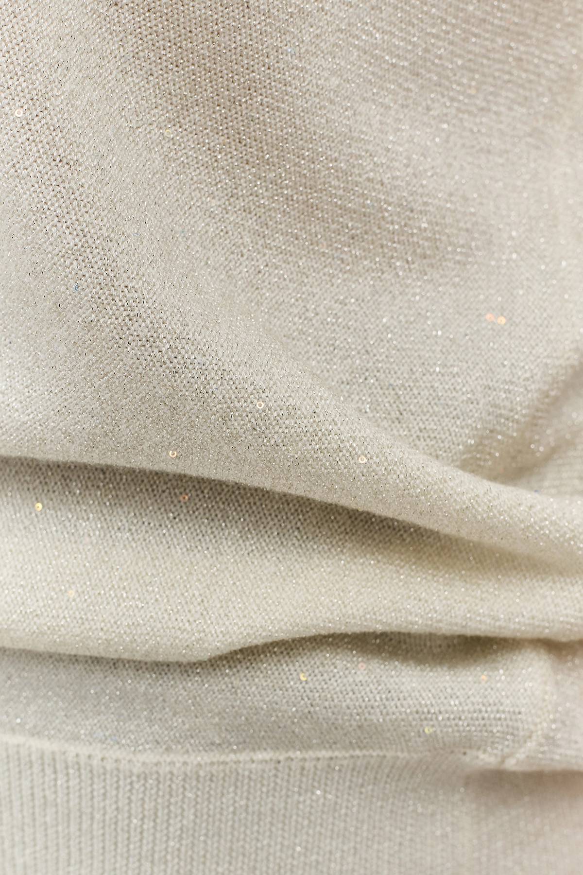 Лимитированная серия мерцающий джемпер с шелком и ремень, 34