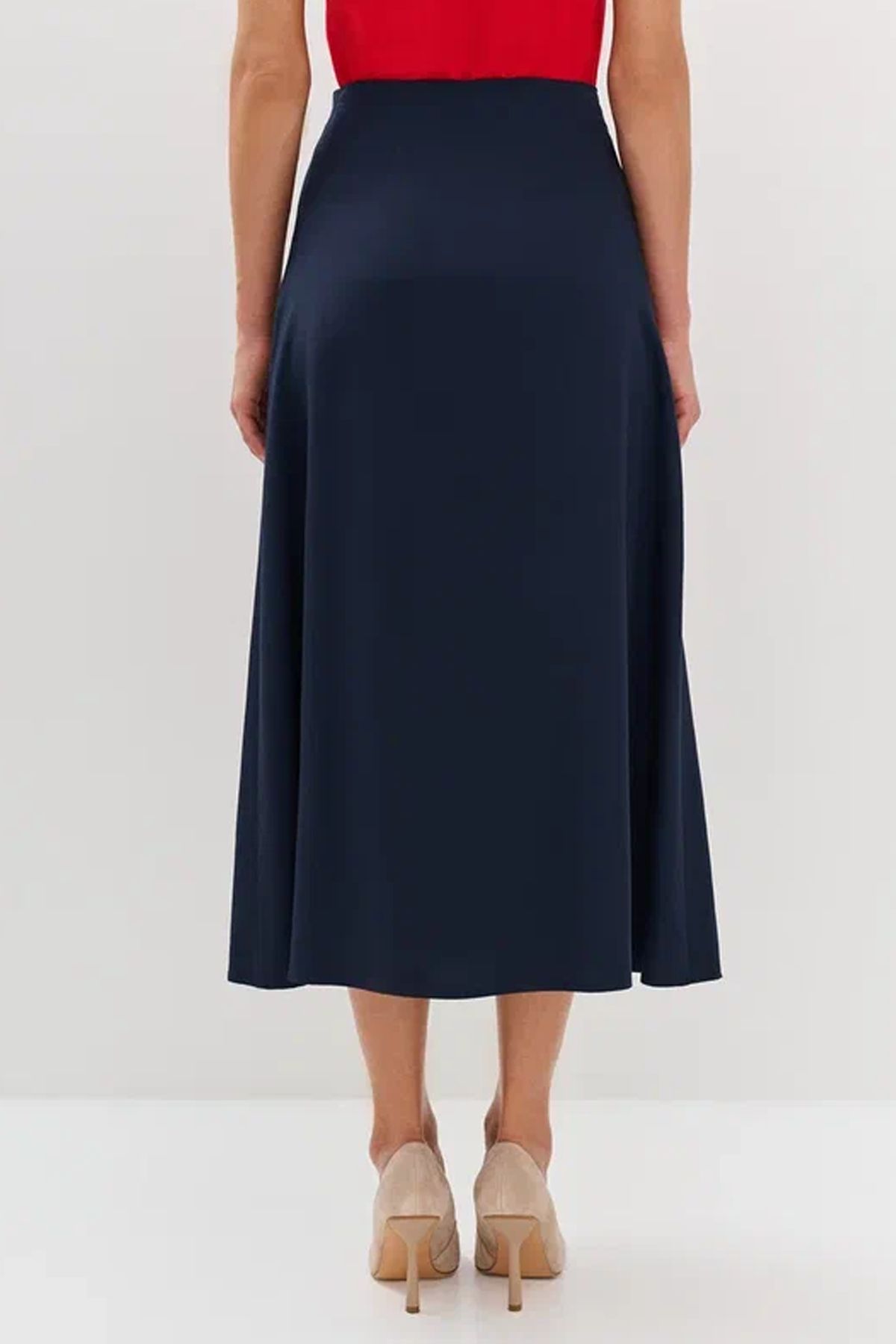 Юбка-трапеция из тенселя, 52р