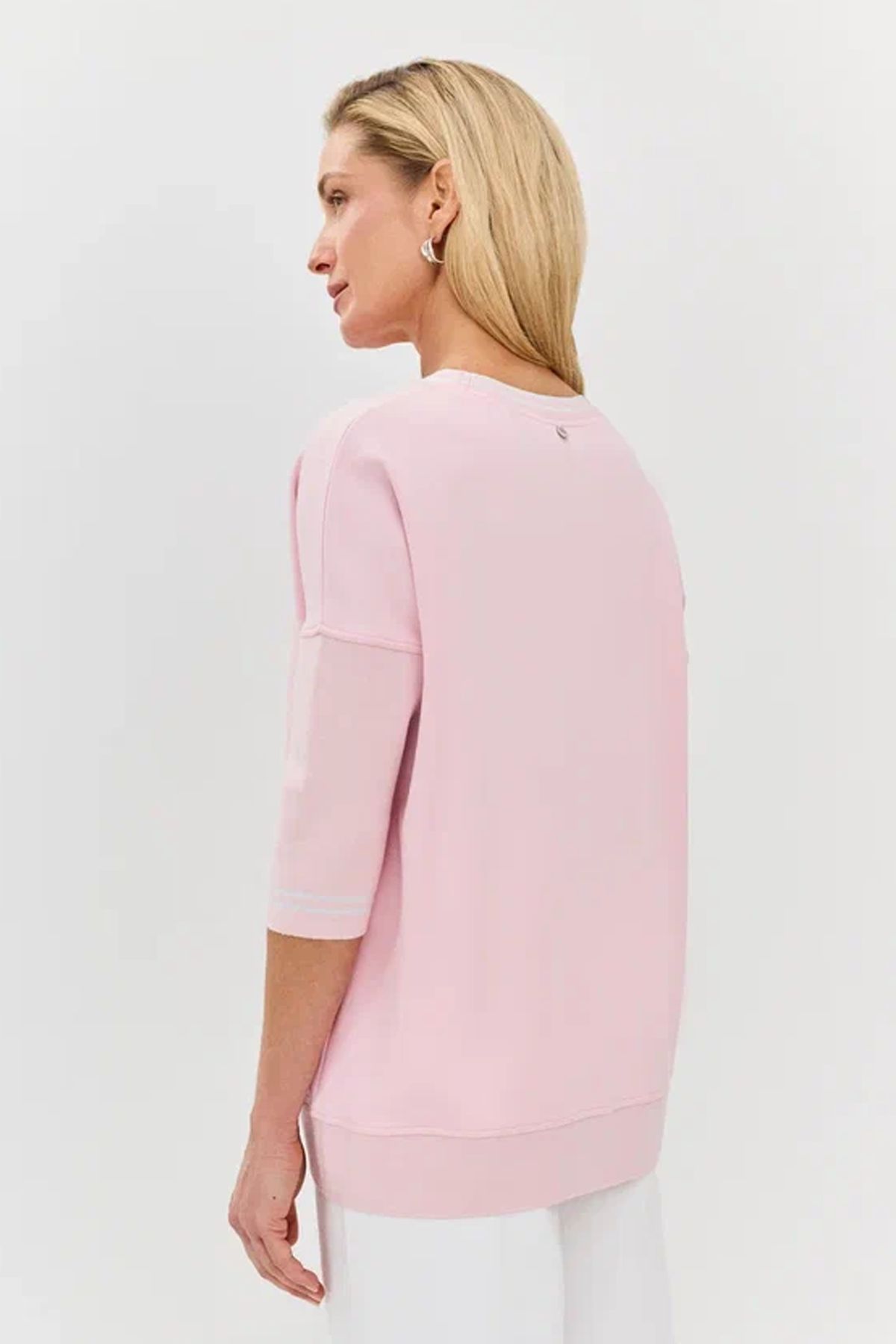 Джемпер розового цвета с укороченными рукавами, 52р