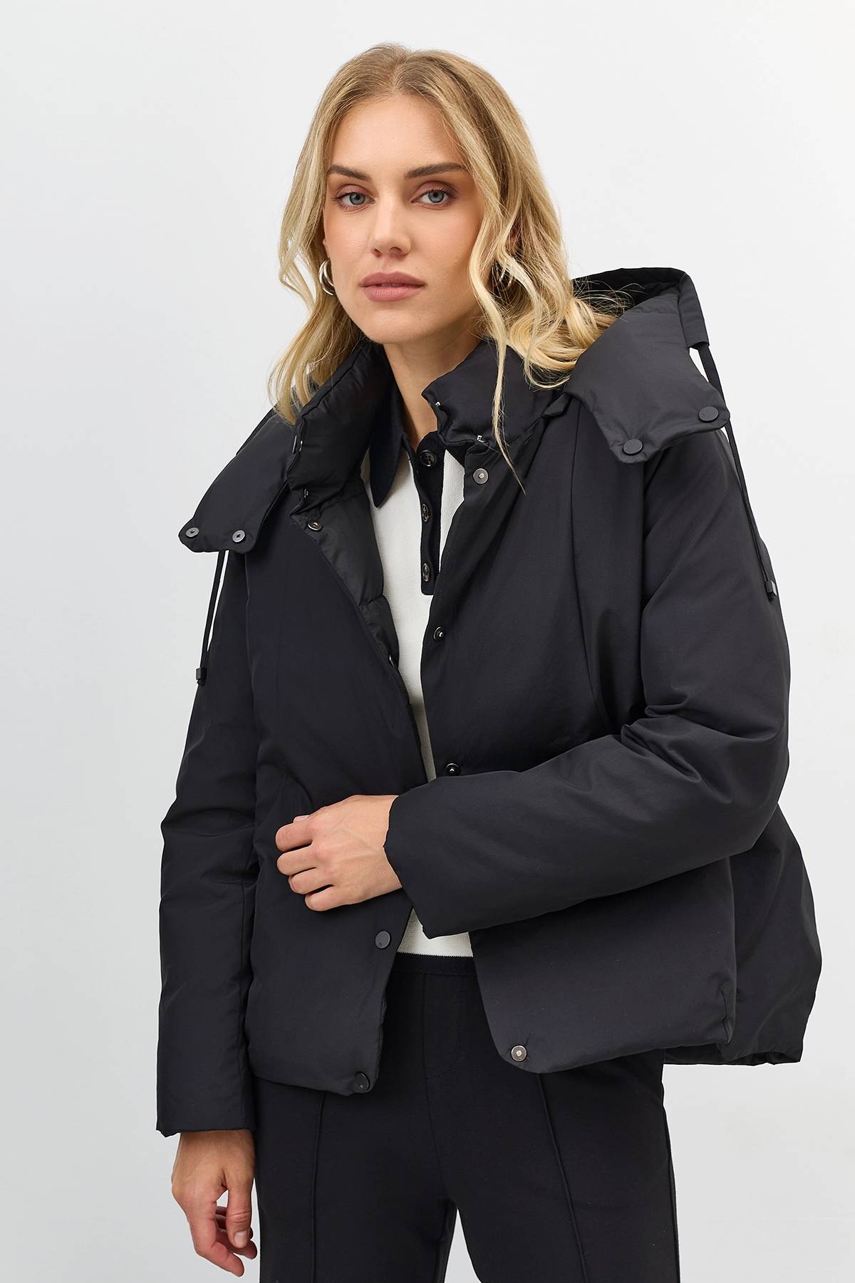 Лимитированная серия классическая куртка с палантином, 48