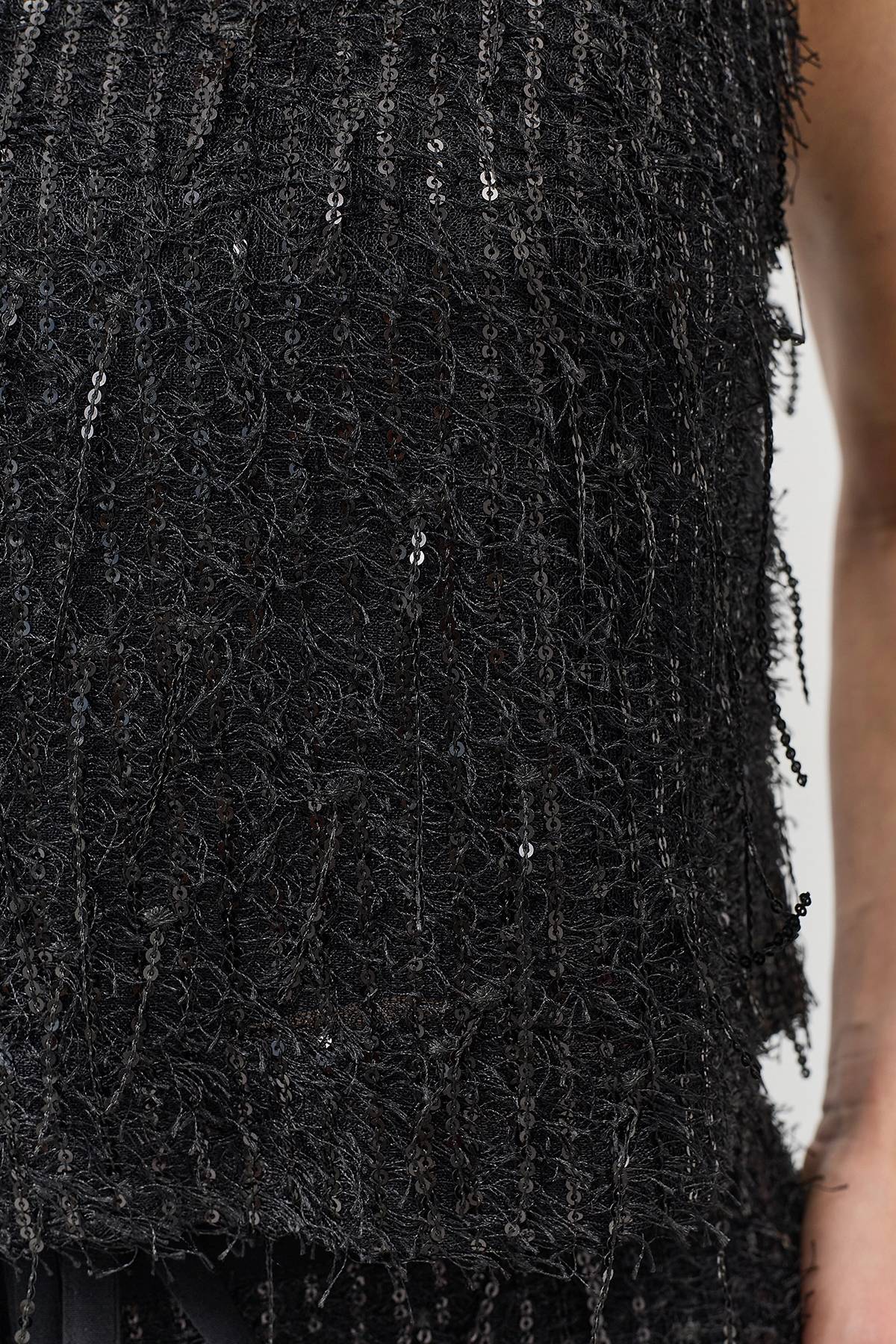 Топ с пайетками и бахромой, 40