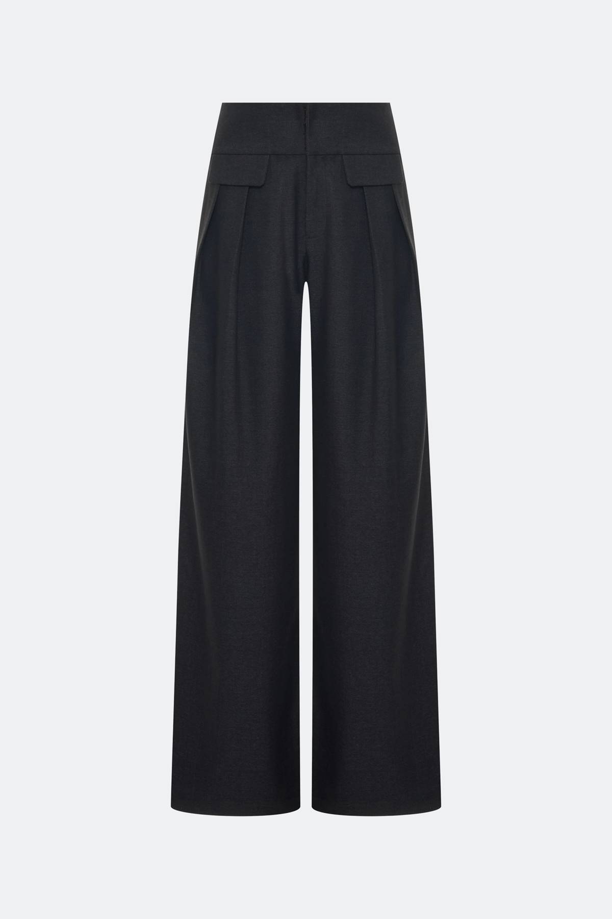 Брюки палаццо с акцентными складками, 36