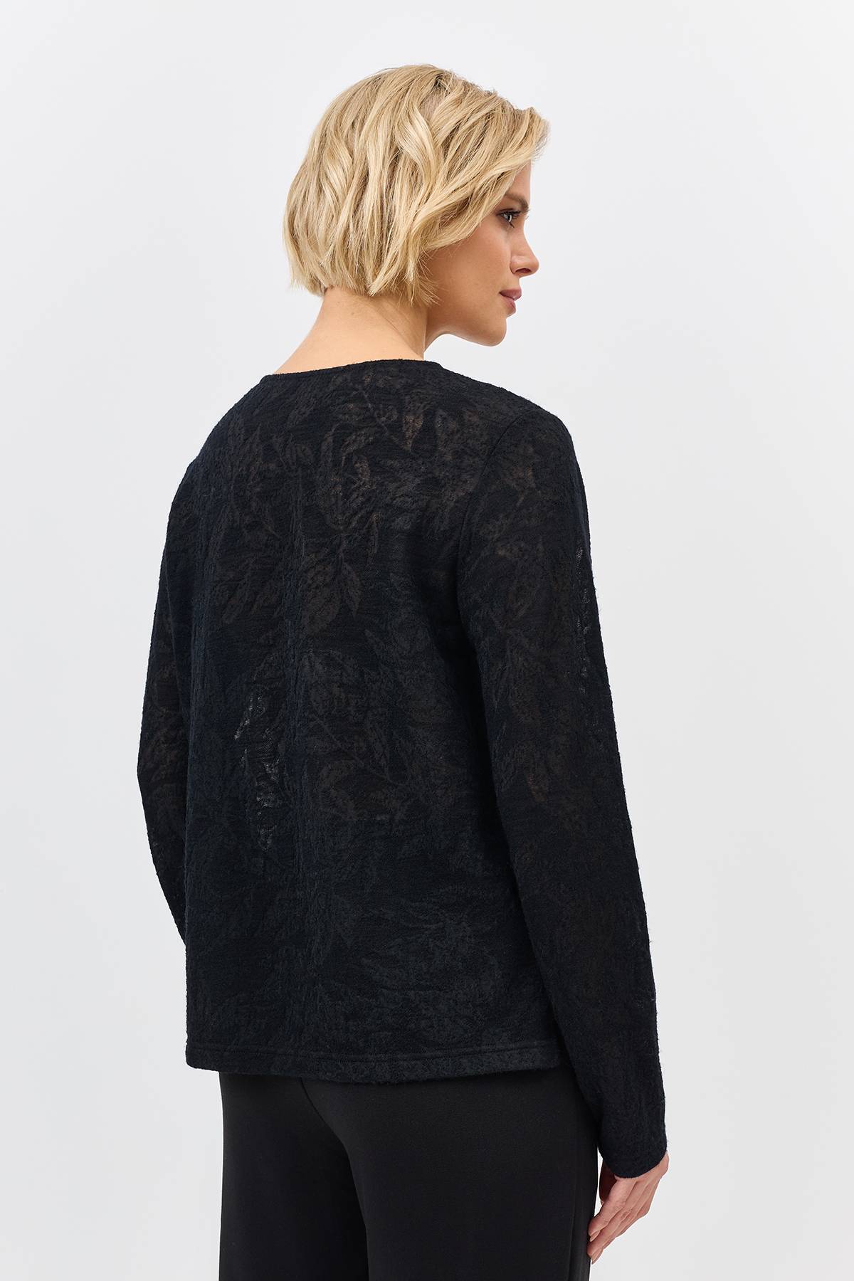 Лимитированная серия ажурный лонгслив с палантином, 46