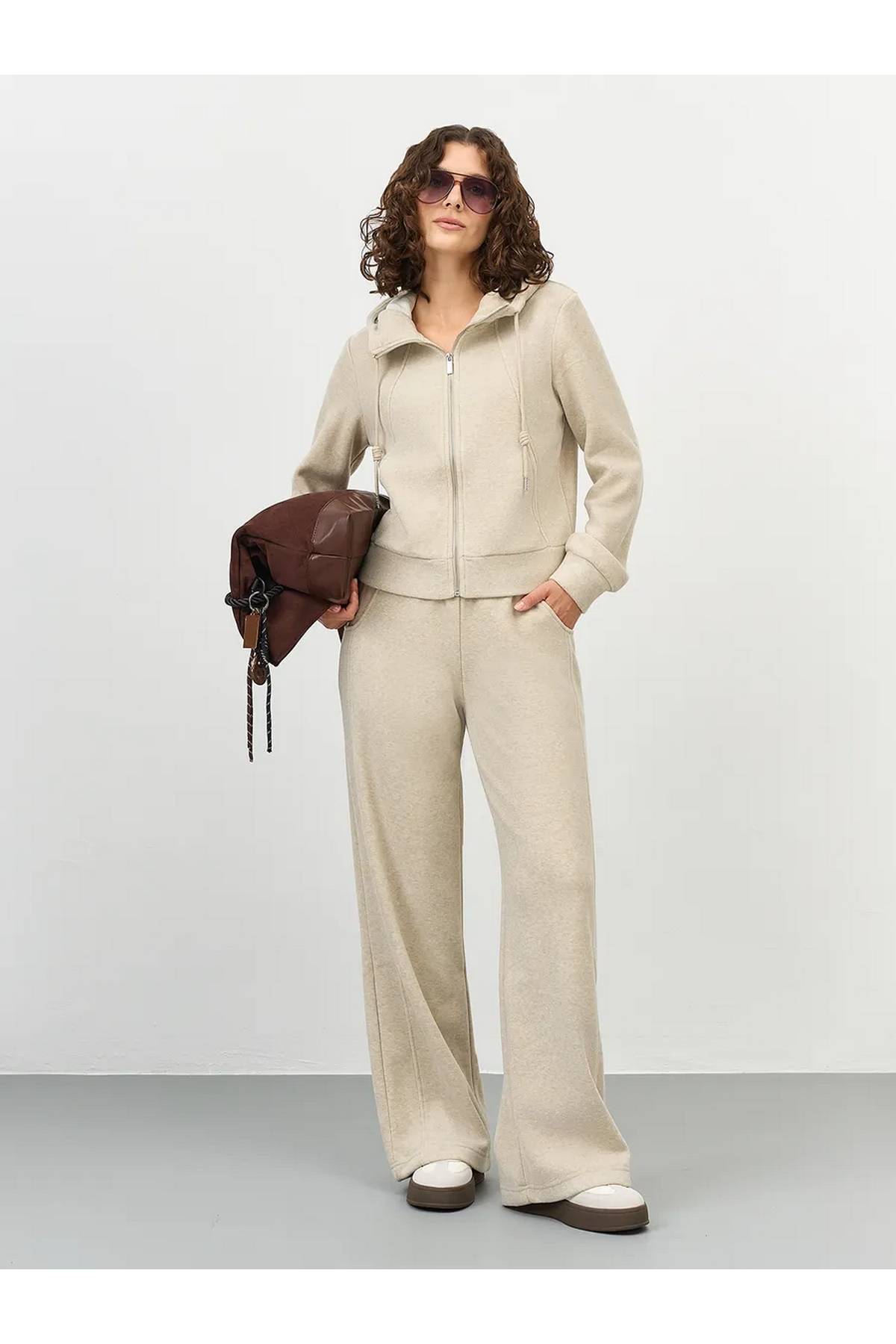 Лимитированная серия теплые широкие брюки и ремень, 44