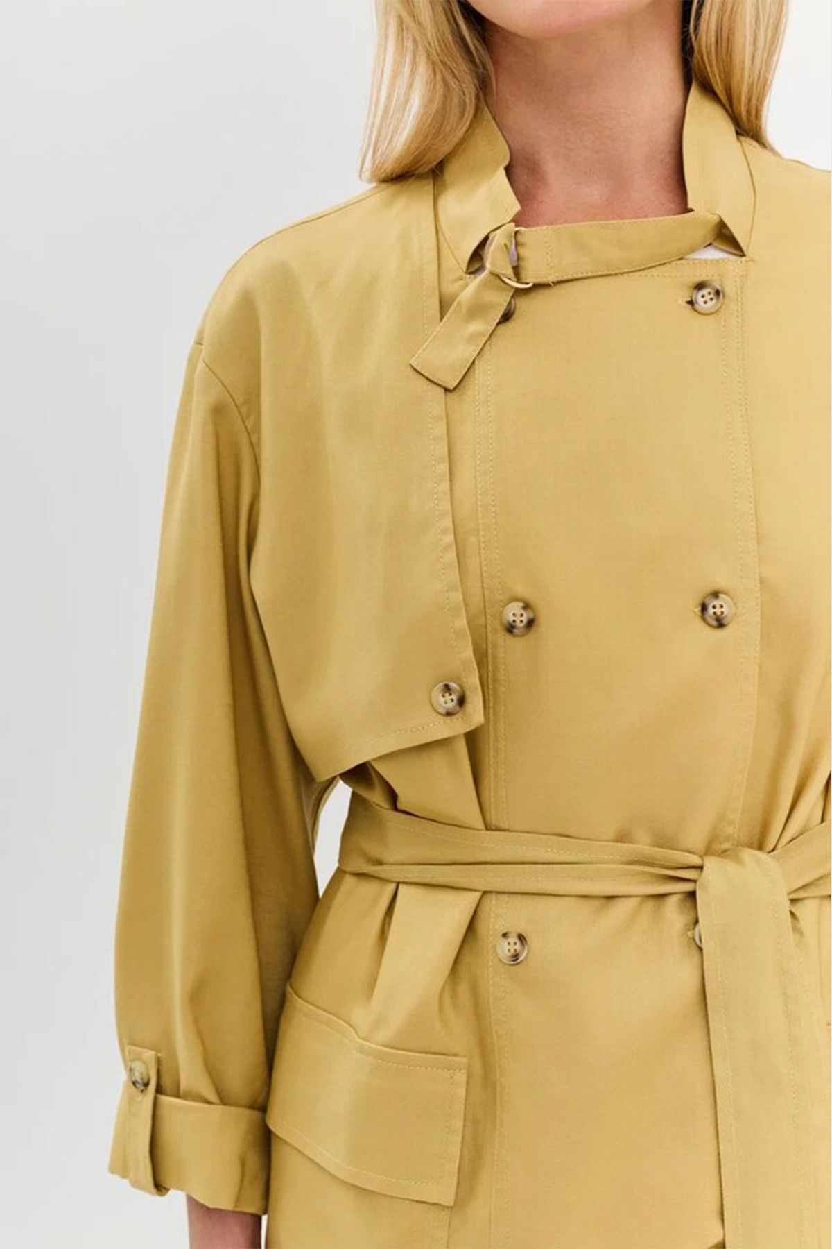 Удлинённый жакет горчичного цвета, 52р