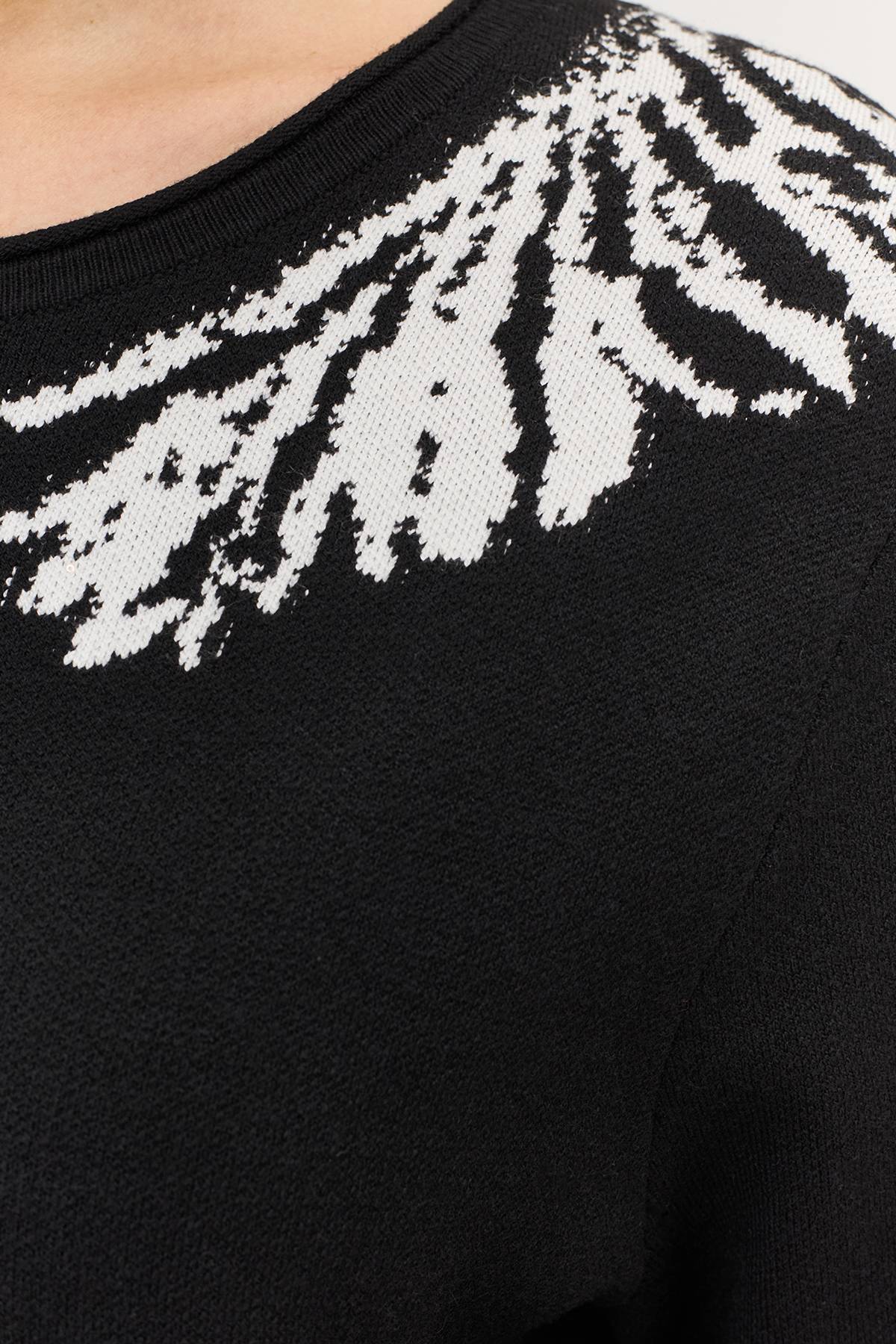 Лимитированная серия вязаное платье с контрастным узором и ремень, 36