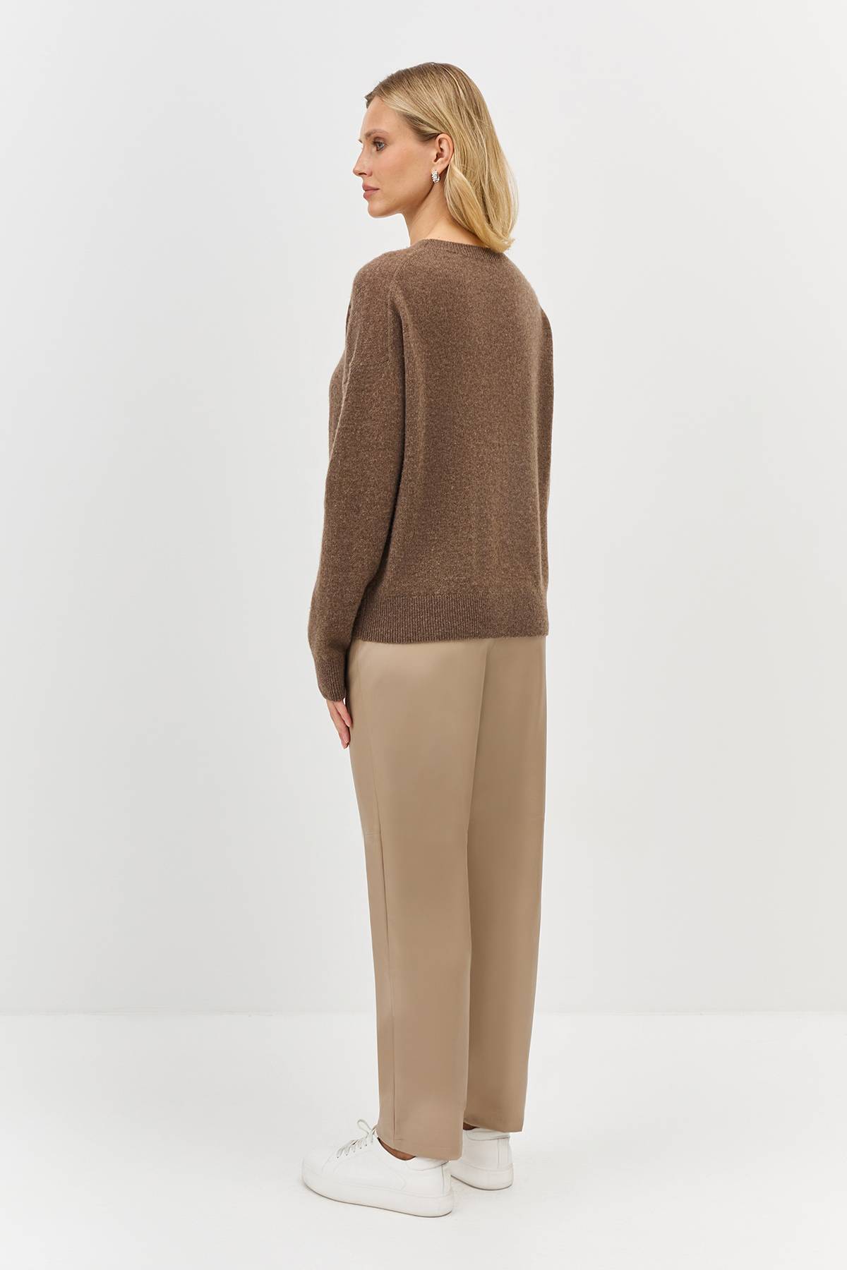 Лимитированная серия уютный джемпер из 100% кашемира и ремень, 34