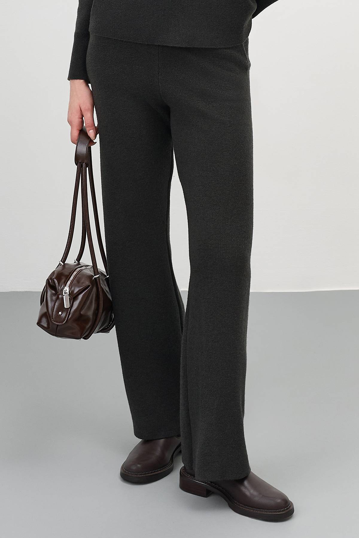 Вязаные брюки с шерстью, 46