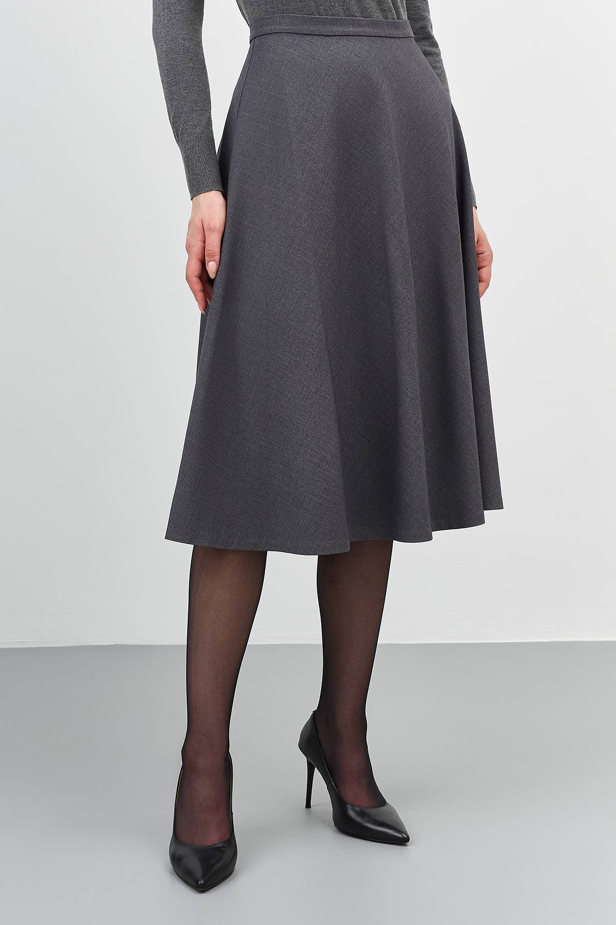 Лимитированная серия юбка миди А-силуэта и ремень, 42