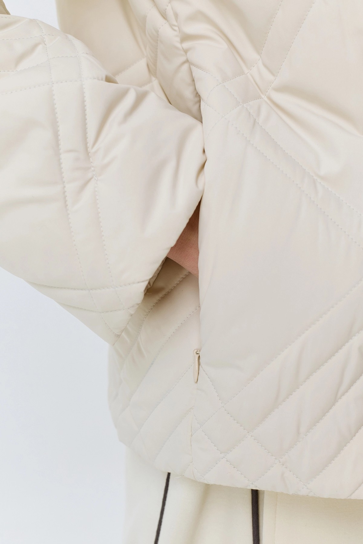 Утепленный жакет с фантазийной стежкой, 52