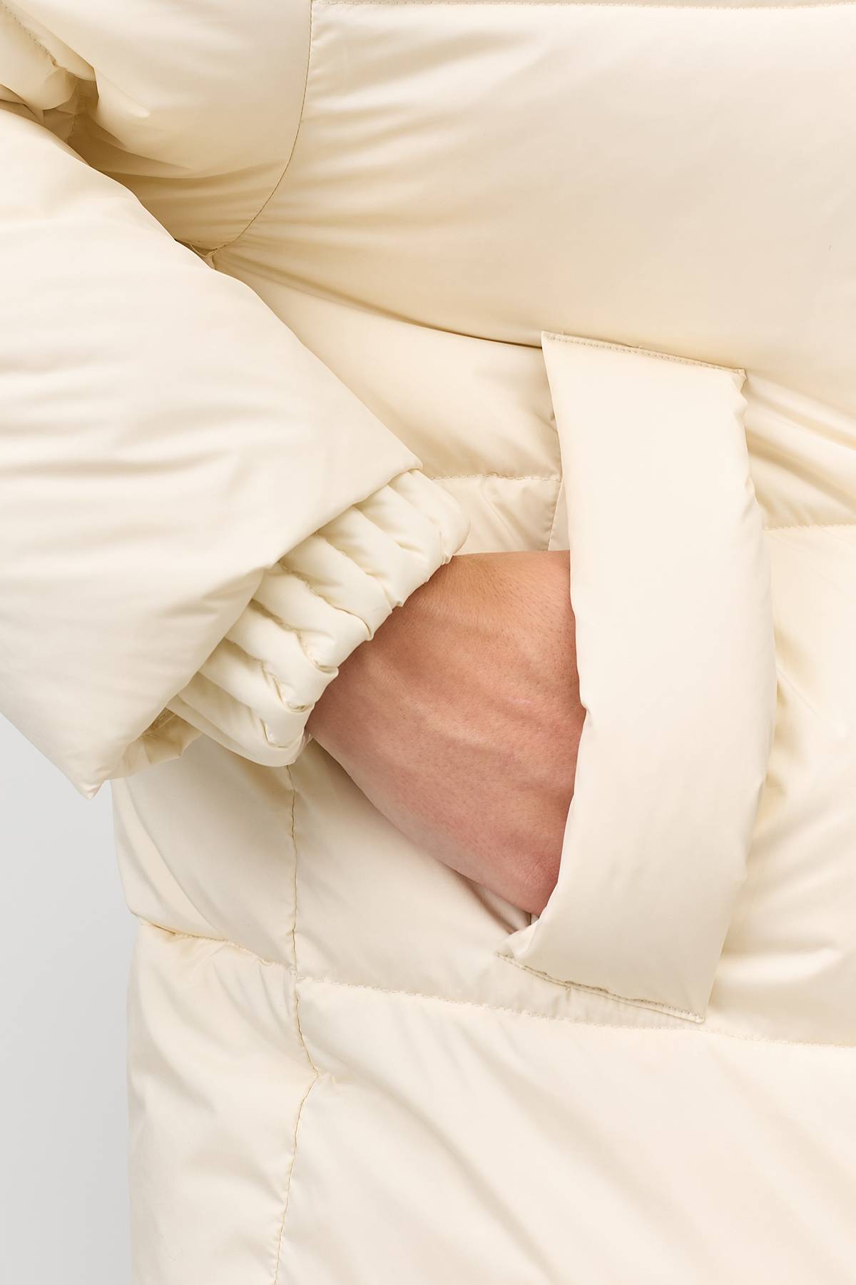 Лимитированная серия укороченный пуховик с акцентным воротником и палантин, 40