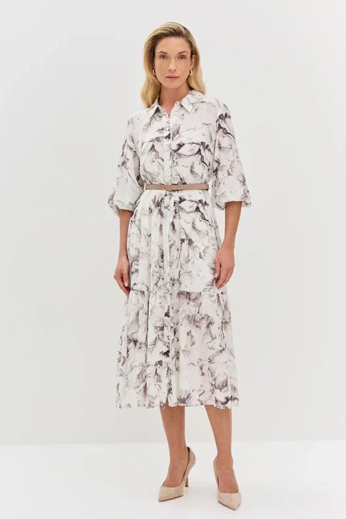 Ремень из натуральной кожи с акцентной пряжкой, S