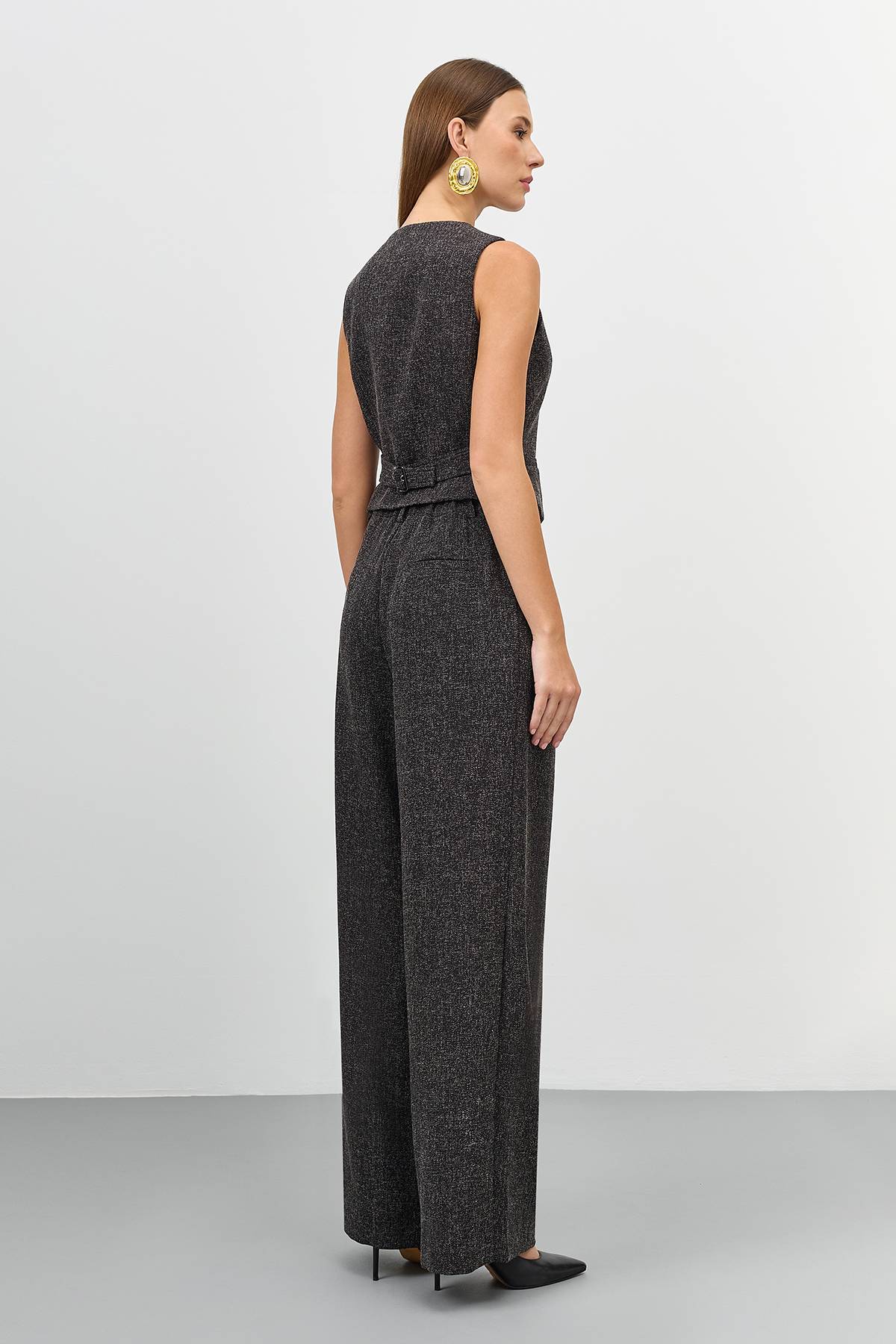 Лимитированная серия черные брюки с ремнем, 50