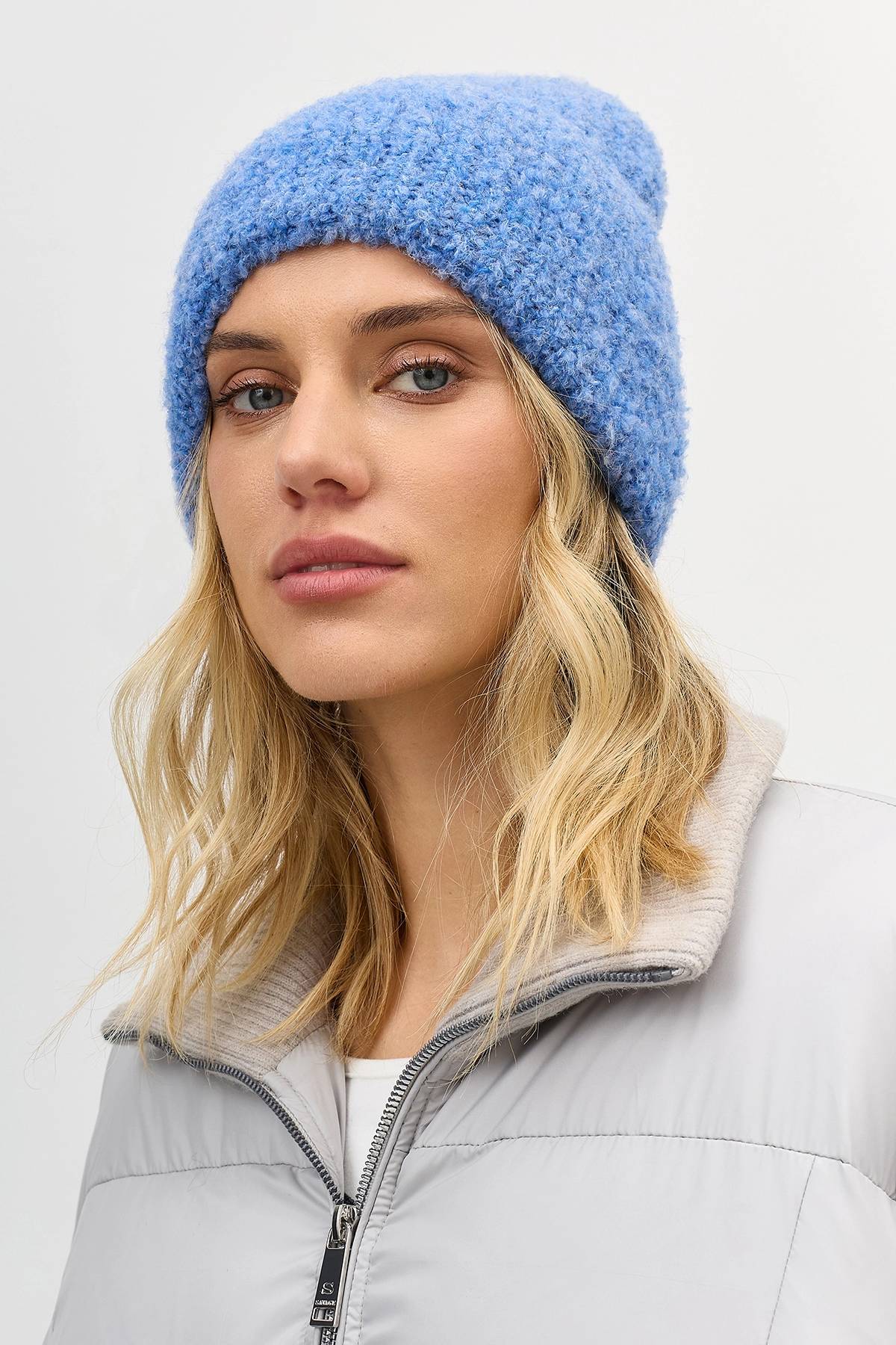 Яркая шапка бини с ангорой, One