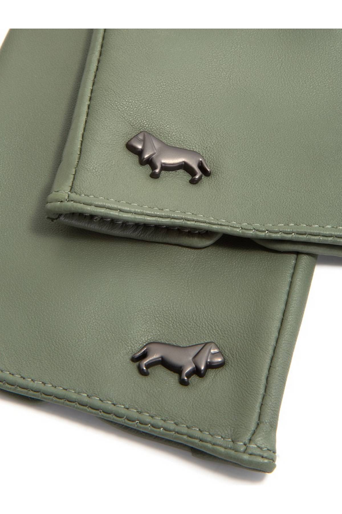 Перчатки темно-зеленые, 6,5