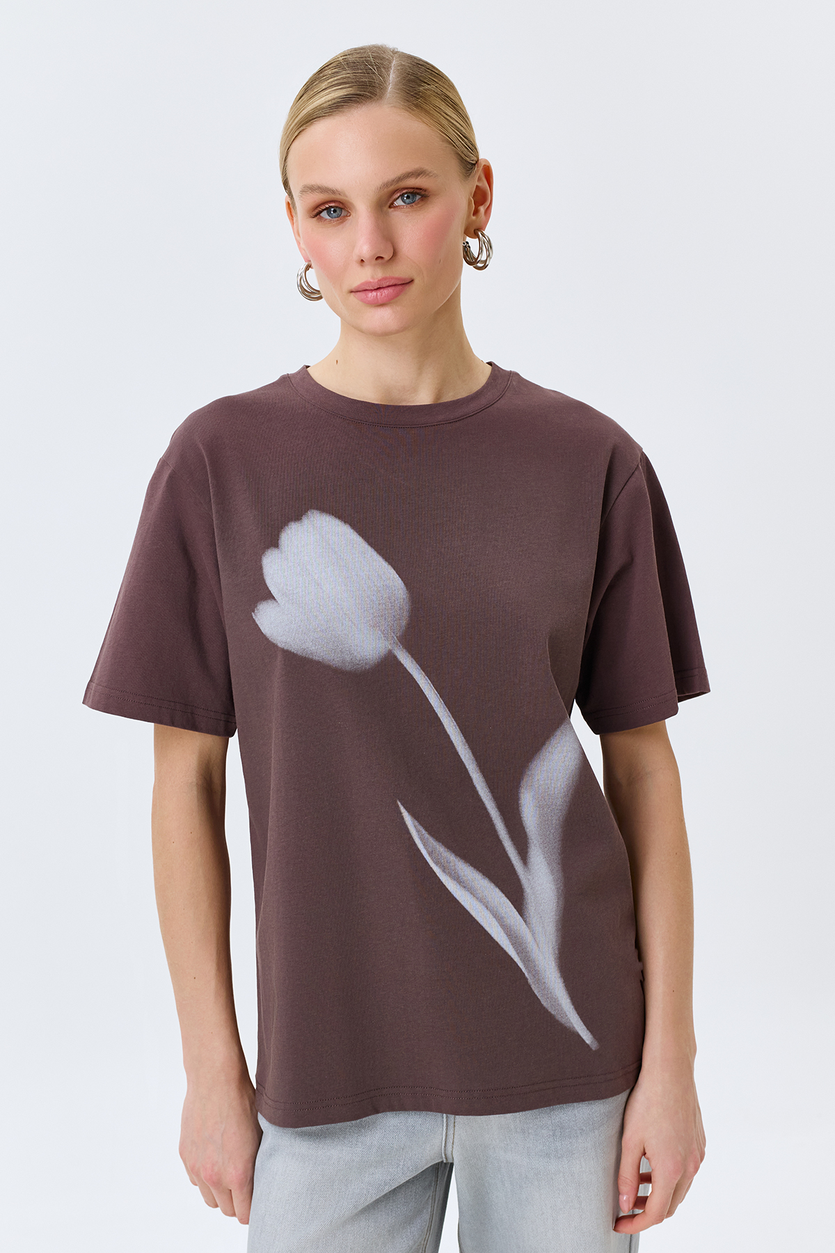 Футболка с акварельным принтом, 52